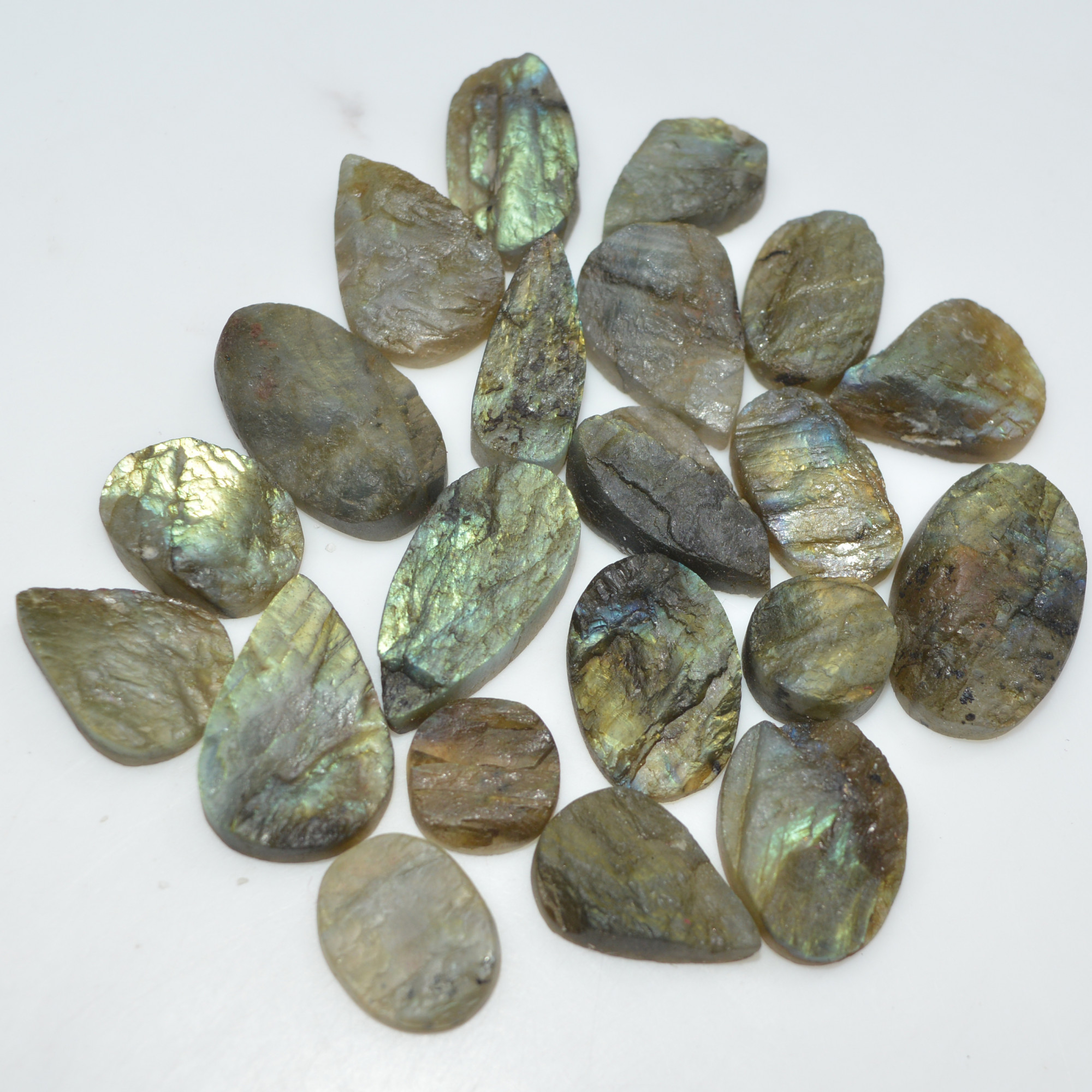 21 Pcs 252 Cts Natural Labradorite Druzy Loose Gemstone Lot Jewelry Making Semi-Precious Gemstone 21x14 10x10mm 17007
