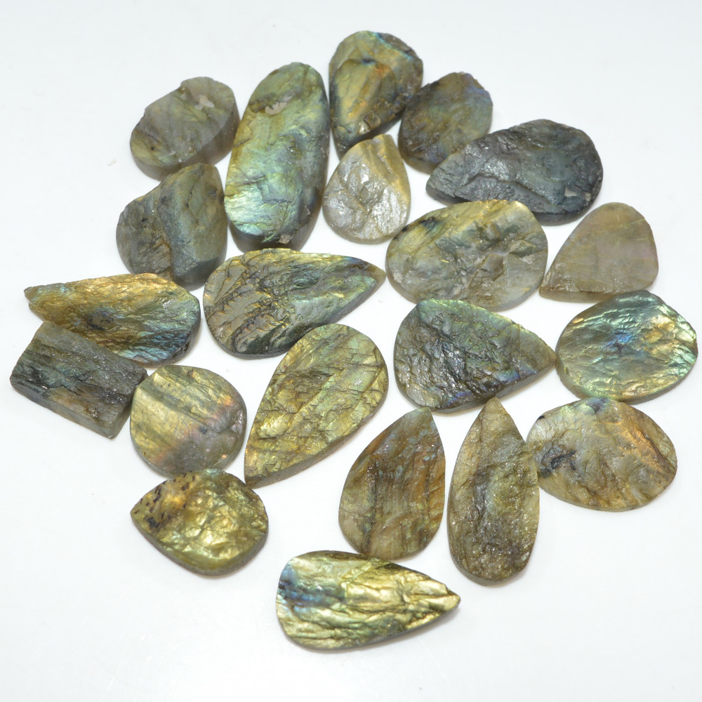 Image of 21 Pcs 267 Cts Natural Labradorite Druzy Gemstone Lot Jewelry Making Handmade Crystal Craft Supplies 29x11 15x10mm #17022