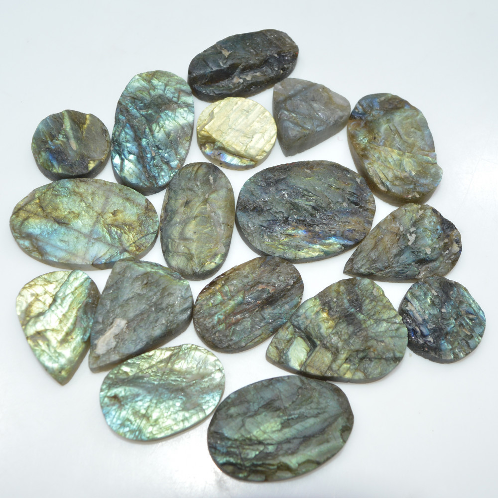 Image of 17 Pcs 606 Cts Natural Labradorite Druzy Gemstone Lot Jewelry Making Handmade Crystal Craft Supplies 35x25 19x19mm #17025