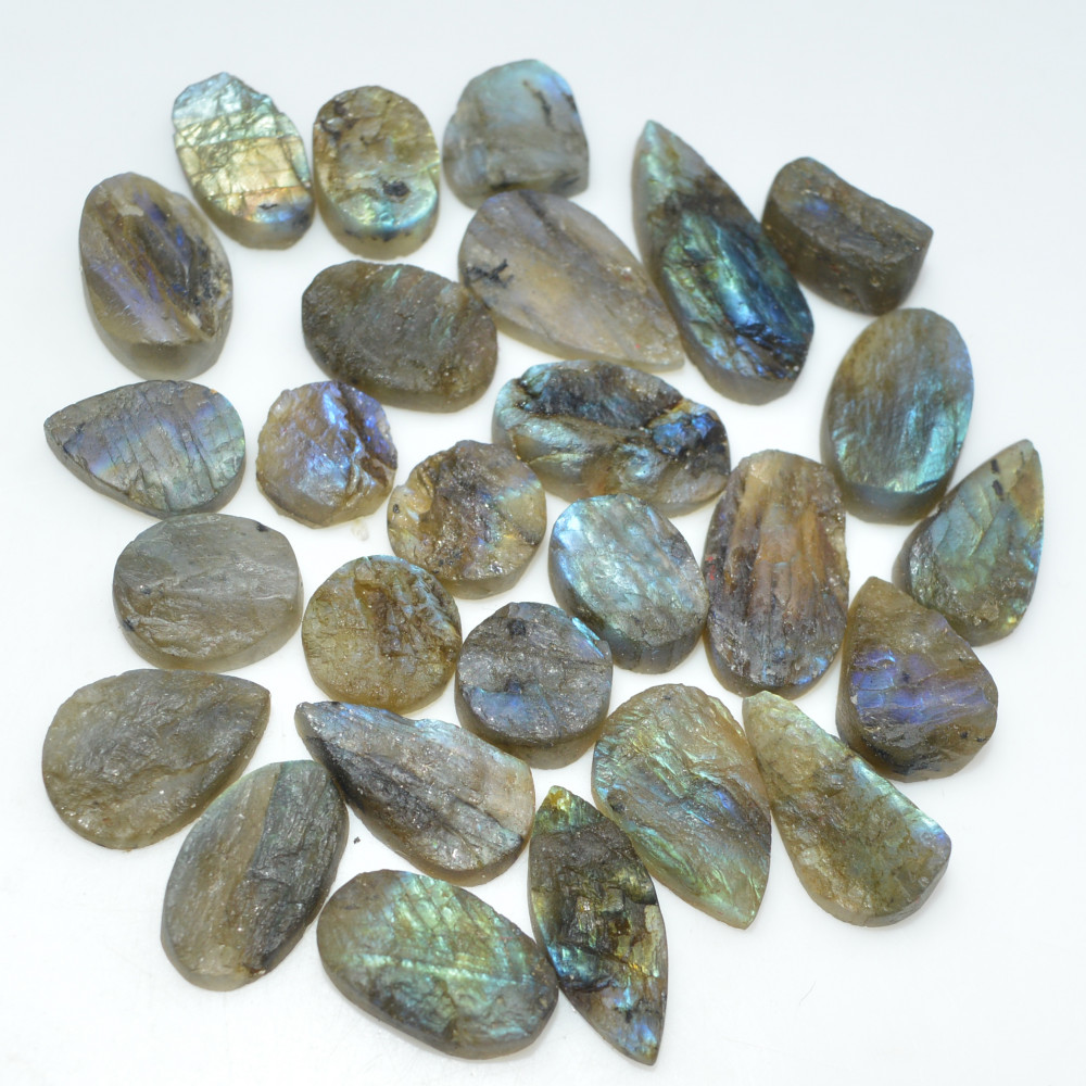 Image of 26 Pcs 182 Cts Natural Labradorite Druzy Gemstone Lot Jewelry Making Handmade Crystal Craft Supplies 23x9 9x9mm #17029