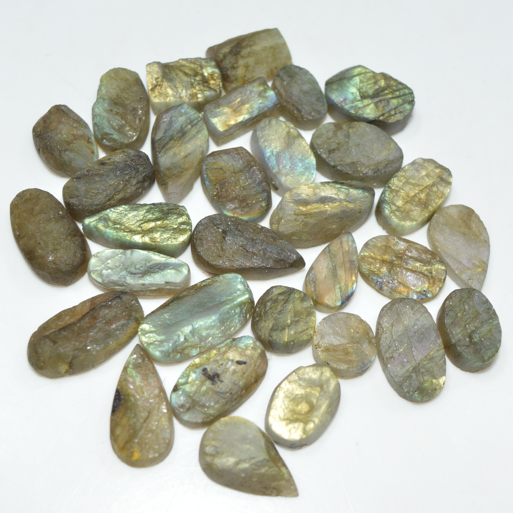 31 Pcs 144 Cts Natural Labradorite Druzy Loose Gemstone Lot Mixed Shapes Sizes Healing Crystal For Jewelry Making 15x7 9x5mm 17036