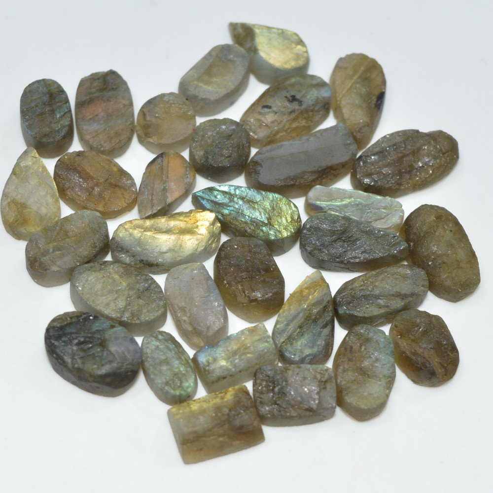 Image of 31 Pcs 144 Cts Natural Labradorite Druzy Loose Gemstone Lot Mixed Shapes Sizes Healing Crystal For Jewelry Making 15x7 9x5mm #17036