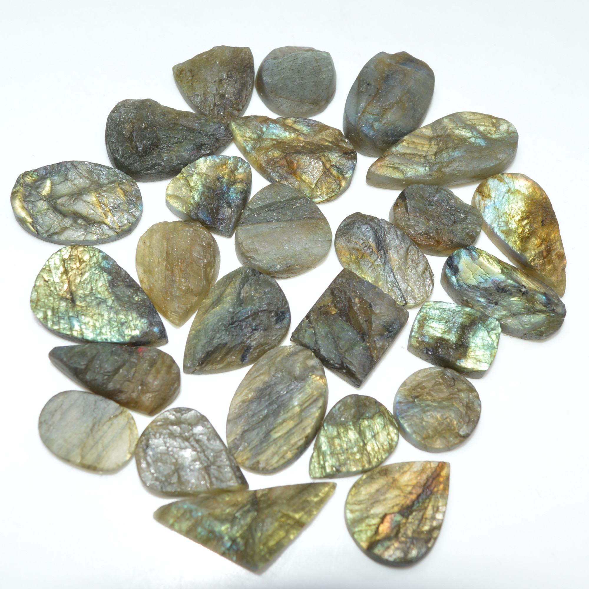 26 Pcs 296 Cts Natural Labradorite Druzy Loose Gemstone Lot Mixed Shapes Sizes Healing Crystal For Jewelry Making 26x10 11x11mm 17040