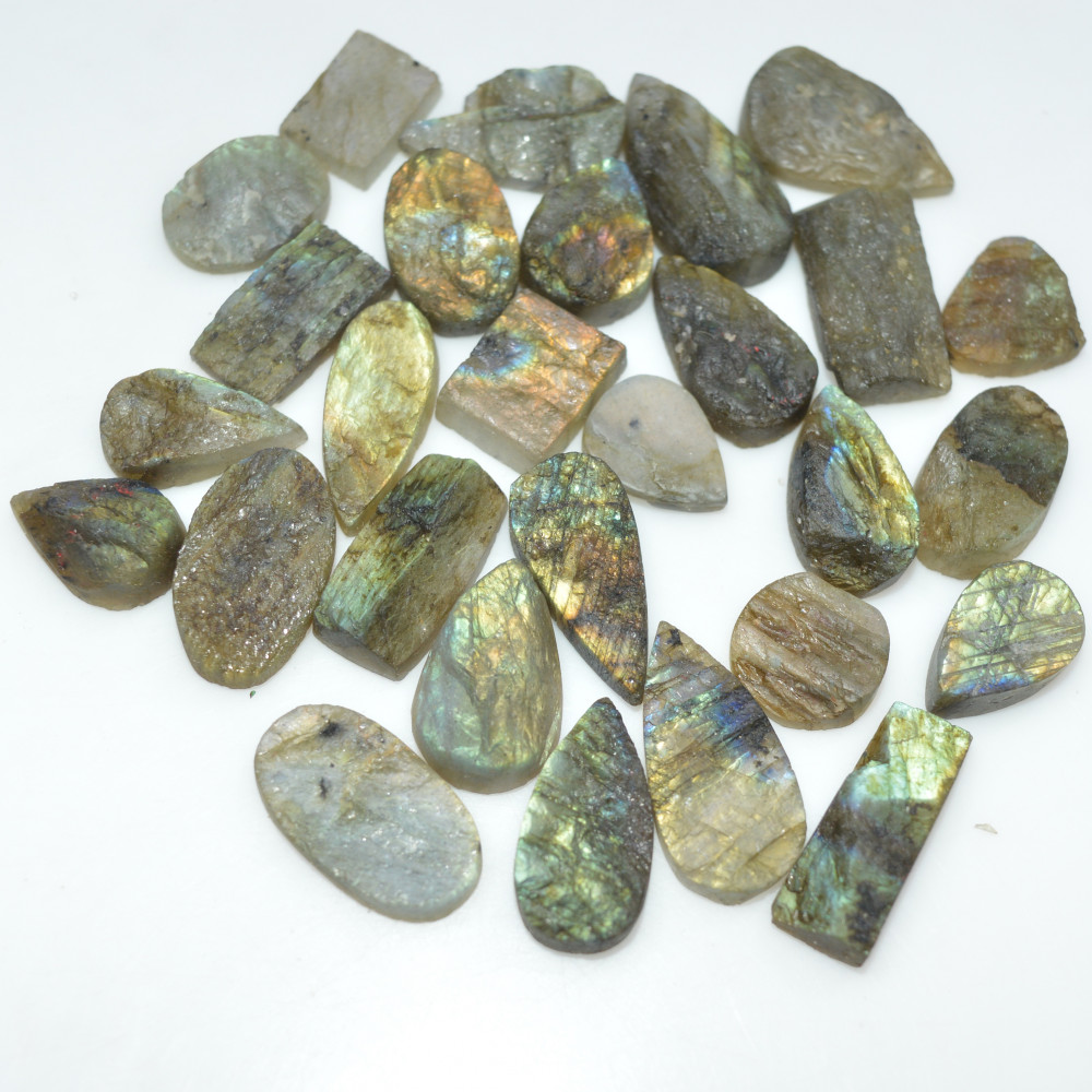 Image of 21 Pcs 453 Cts Natural Labradorite Druzy Loose Gemstone Lot Mixed Shapes Sizes Healing Crystal For Jewelry Making 29x15 15x15mm #17044