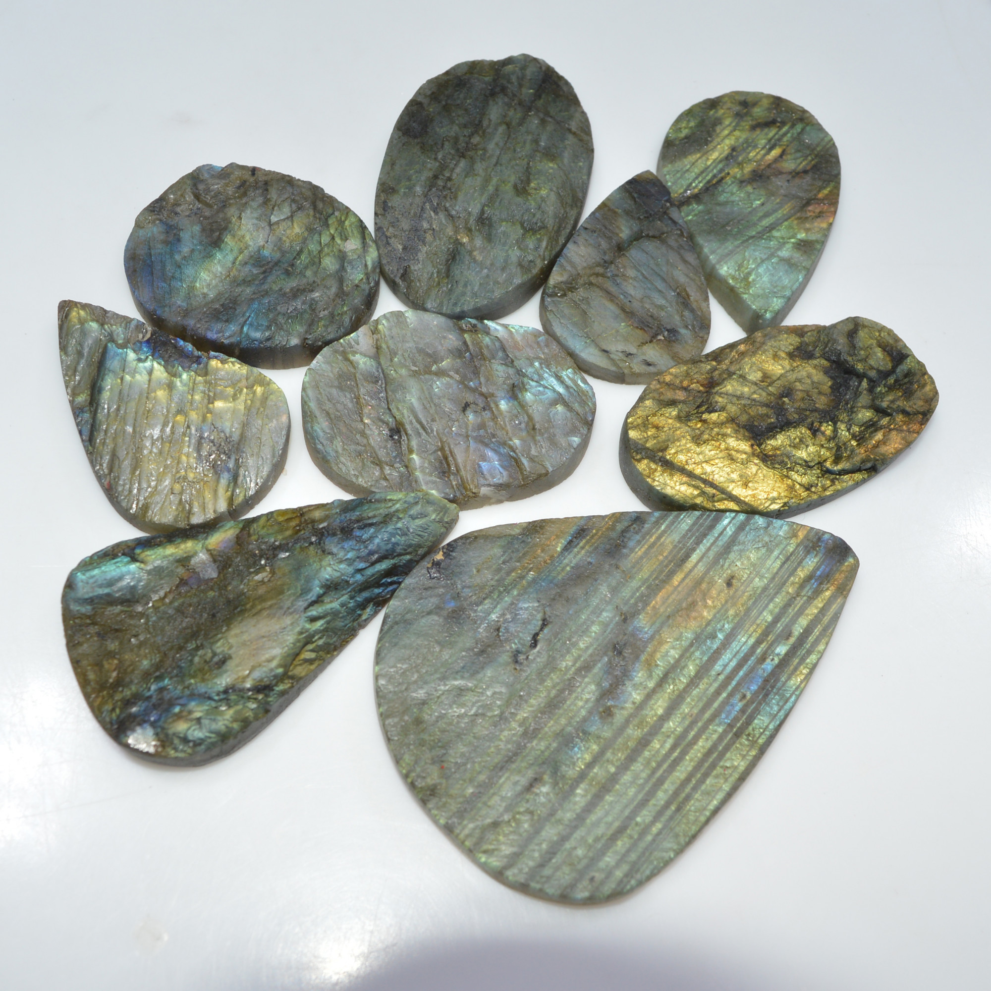 9 Pcs 1053 Cts Natural Labradorite Druzy Loose Gemstone Lot Craft Supplies For Silver Jewelry Making For Women 74x55 38x25mm 17061