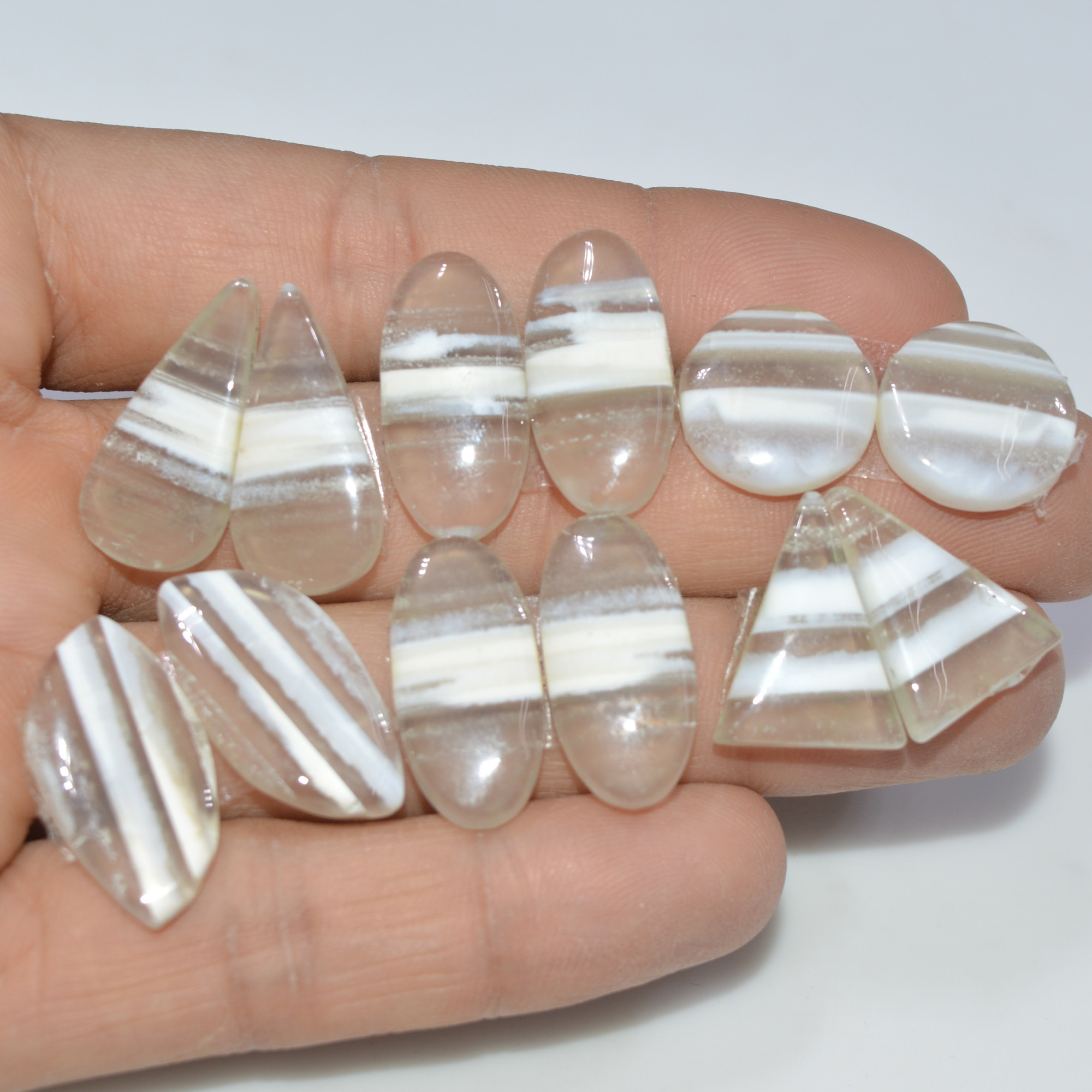 21 Pcs 100 Cts Natural Multifire Labradorite Side to Side Drill Smooth Briolette Layout Loose Gemstone Wholesale Lot Size 7x10-11x16mm 12797