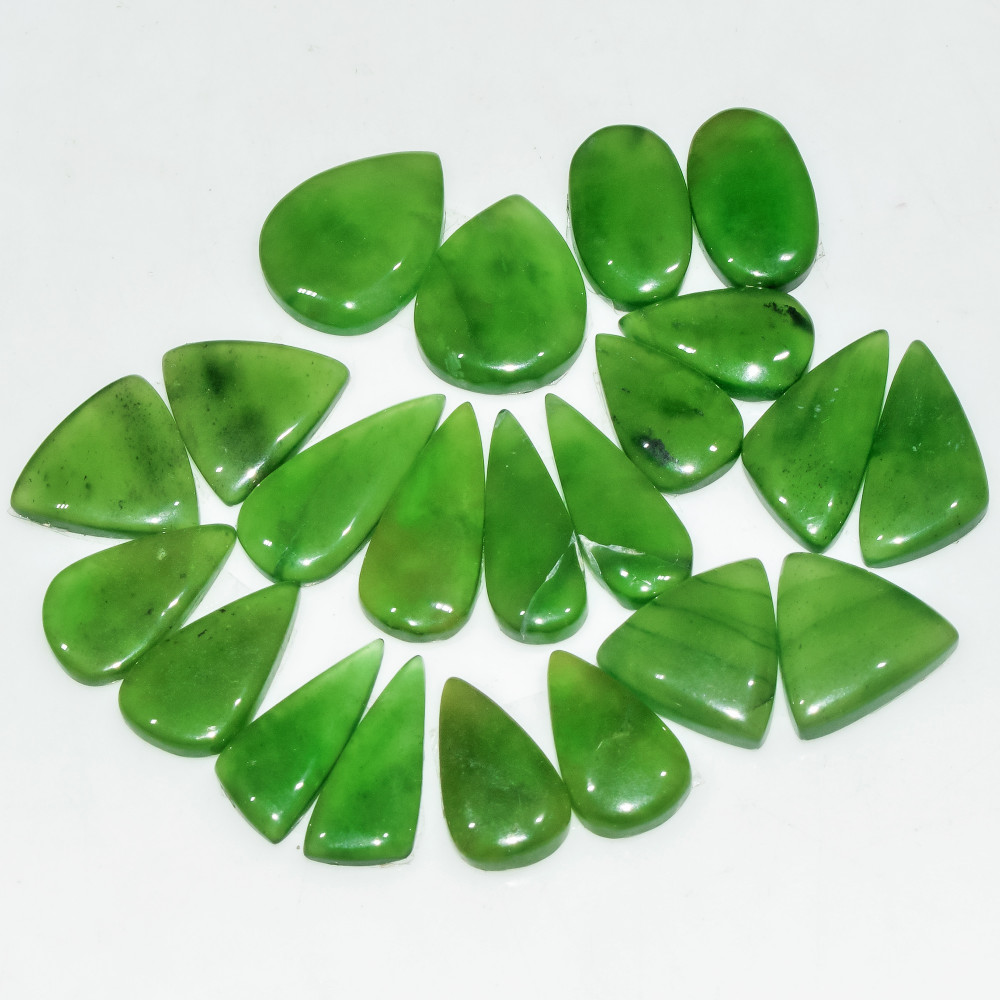 Image of 11 Pairs 134 Cts Natural Green Serpentine Loose Cabochon Gemstone Lot 20x9 15x14mm #18241