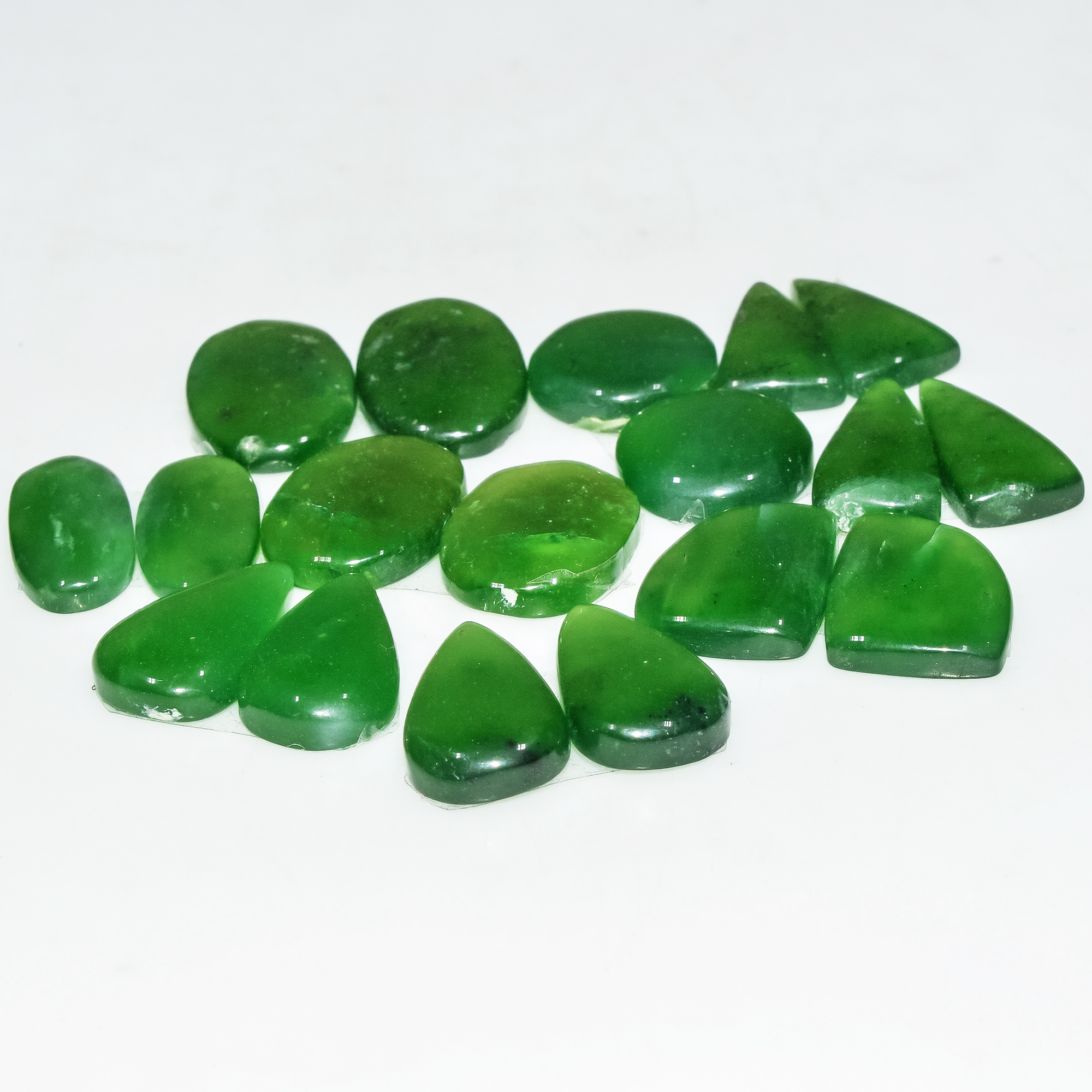 9 Pairs 103 Cts Natural Green Serpentine Loose Cabochon Gemstone Lot 17x10 11x11mm 18242