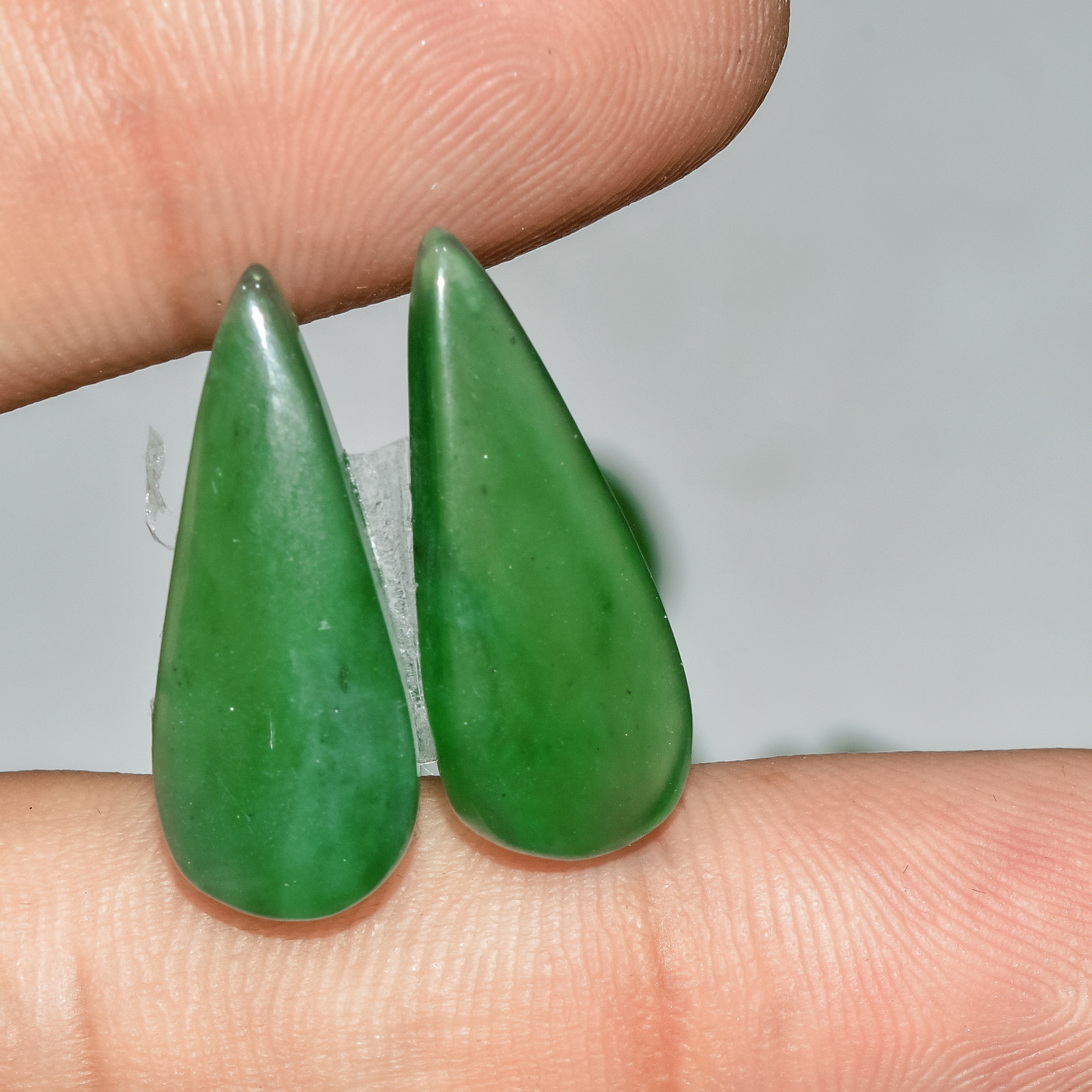 8 Pairs 136 Cts Natural Green Serpentine Gemstone Cabochon Lot For Jewelry Making 25x10 14x9mm 18259