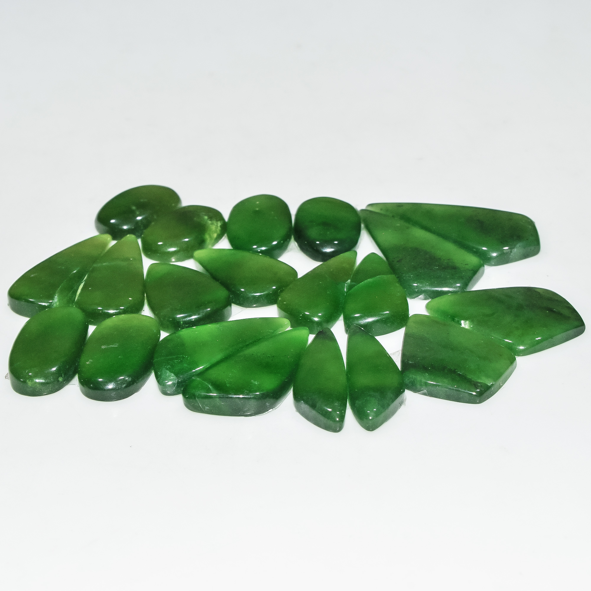 10 Pairs 141 Cts Natural Green Serpentine Gemstone Cabochon Lot For Jewelry Making 29x12 14x10mm 18269
