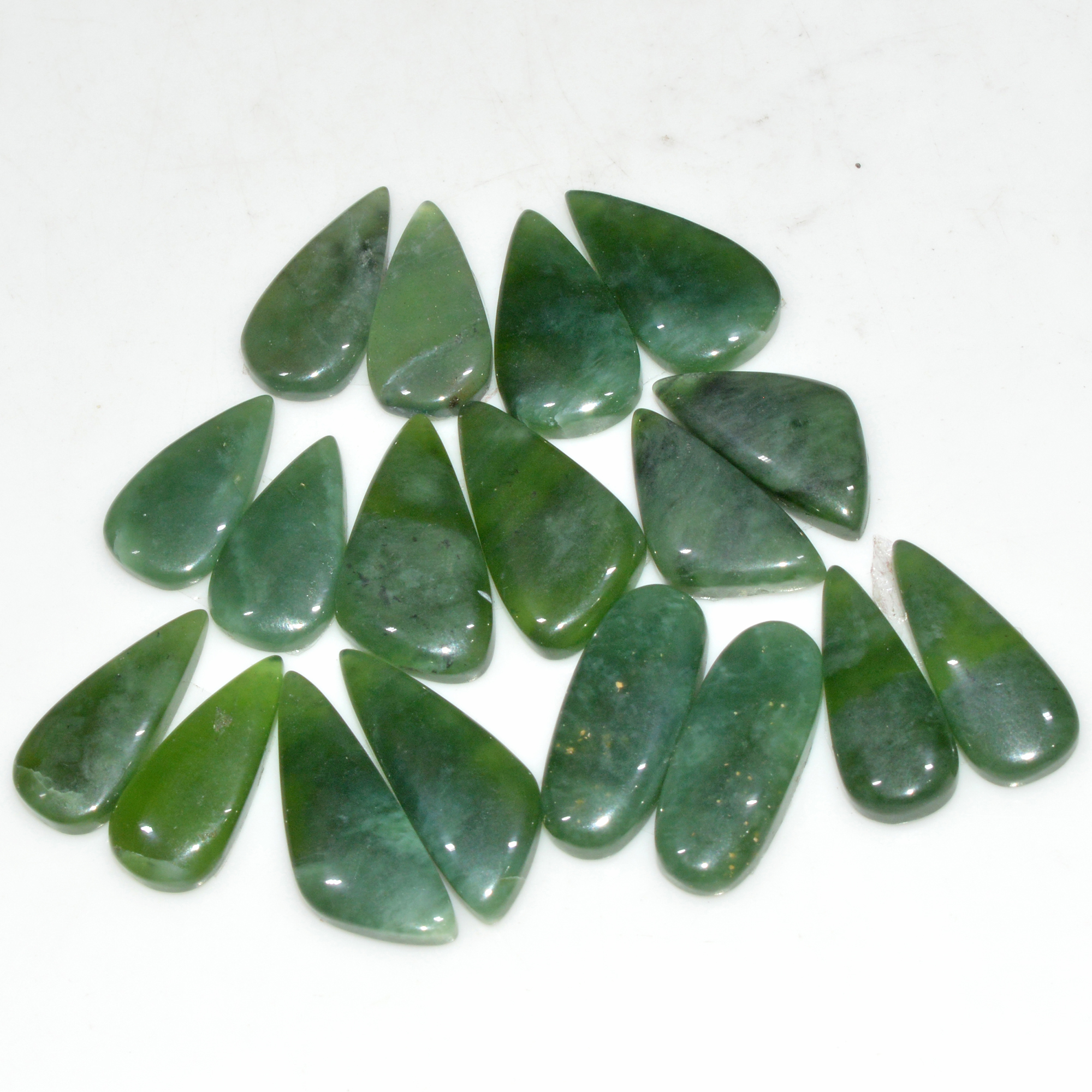 9 Pairs 137 Cts Natural Serpentine Flat Back Loose Gemstone For Crystal Healing And Reiki  25x10 20x10mm 18322