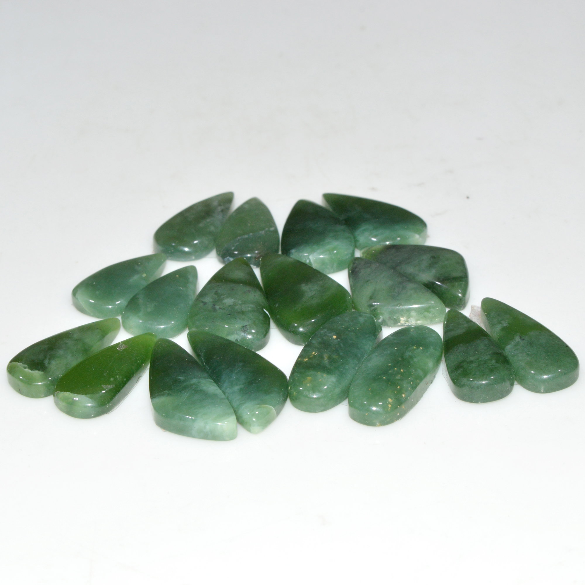 9 Pairs 137 Cts Natural Serpentine Flat Back Loose Gemstone For Crystal Healing And Reiki 25x10 20x10mm 18322