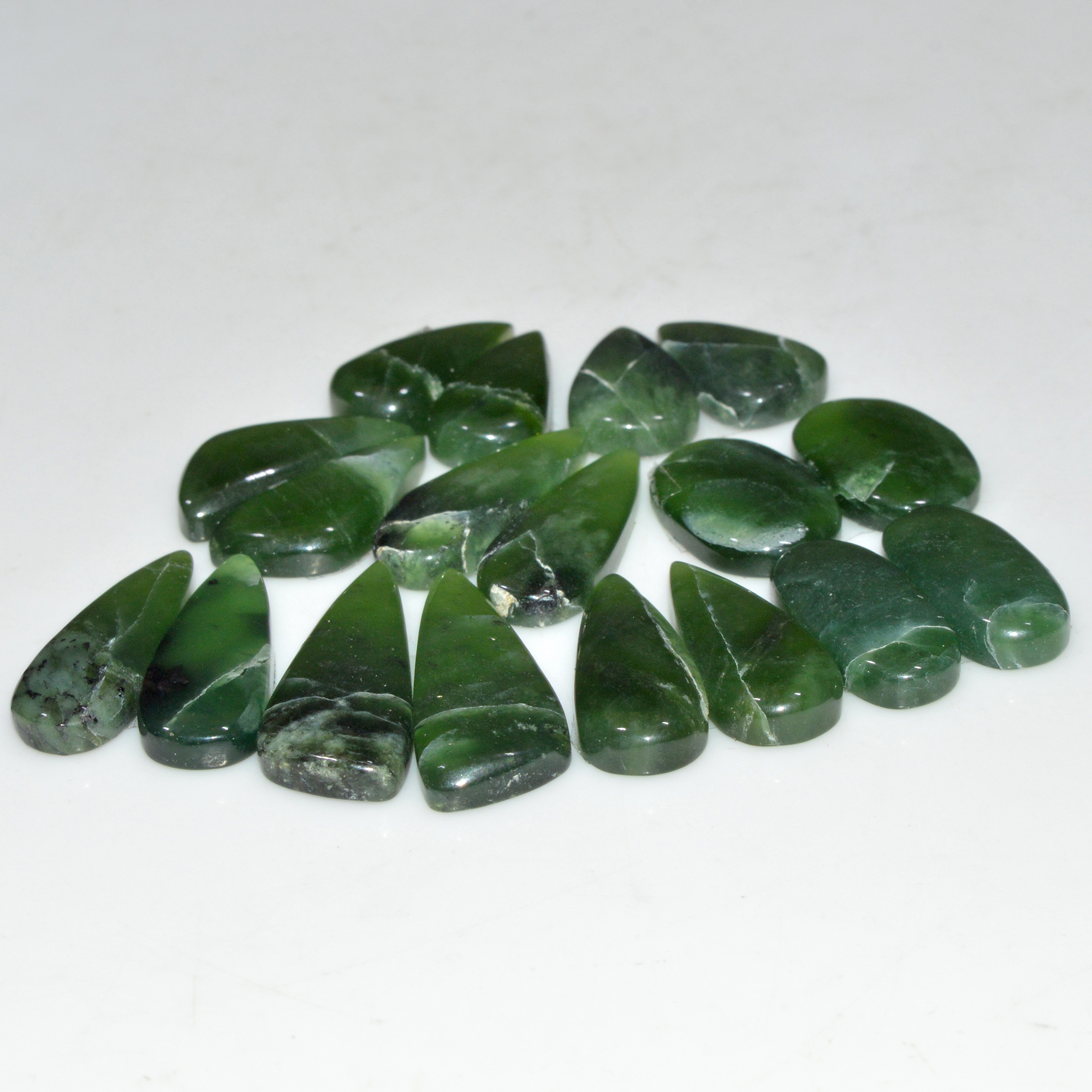9 Pairs 139 Cts Natural Serpentine Flat Back Loose Gemstone For Crystal Healing And Reiki 27x10 16x10mm 18326