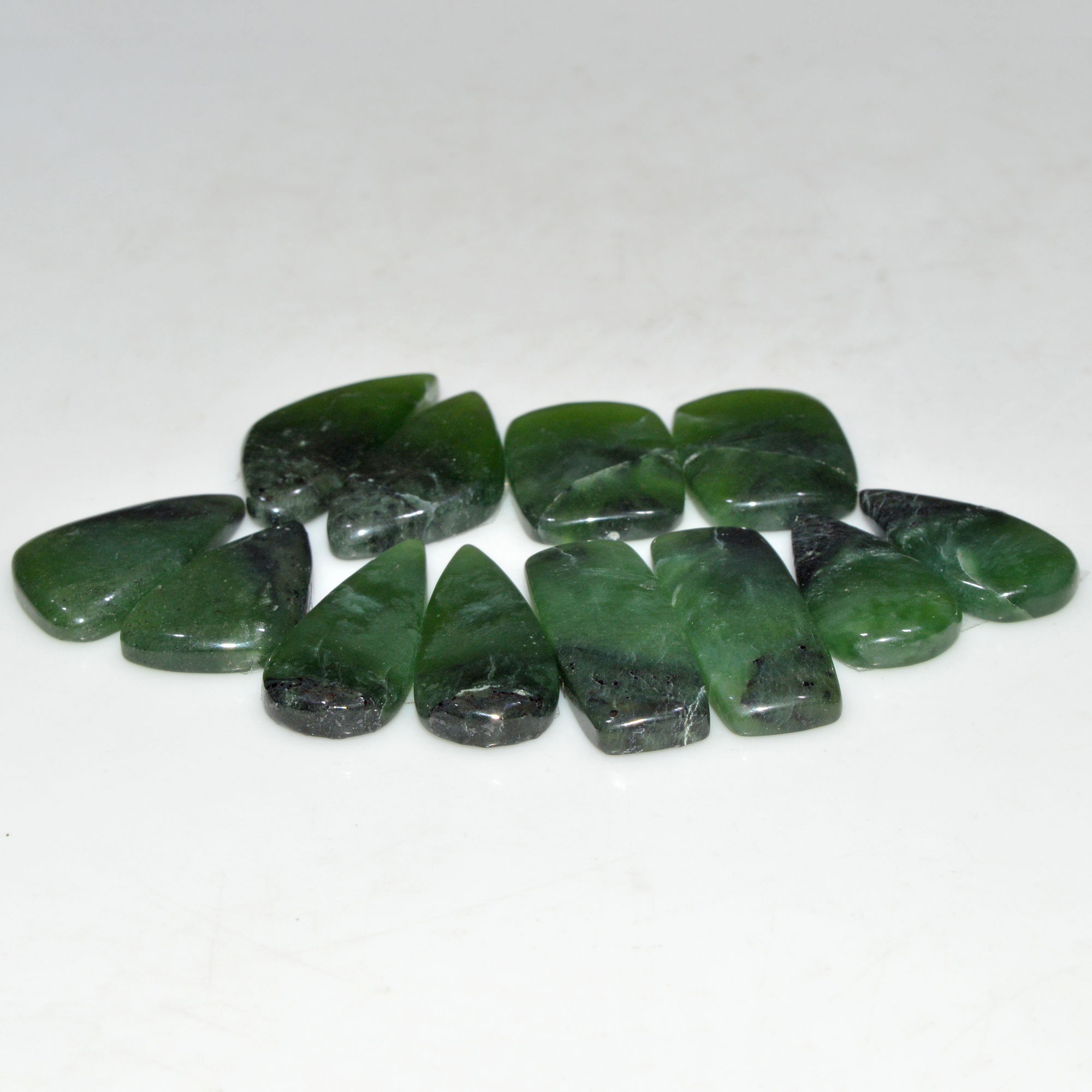 6 Pairs 125 Cts Natural Serpentine Flat Back Loose Gemstone For Crystal Healing And Reiki 25x10 19x14mm 18328