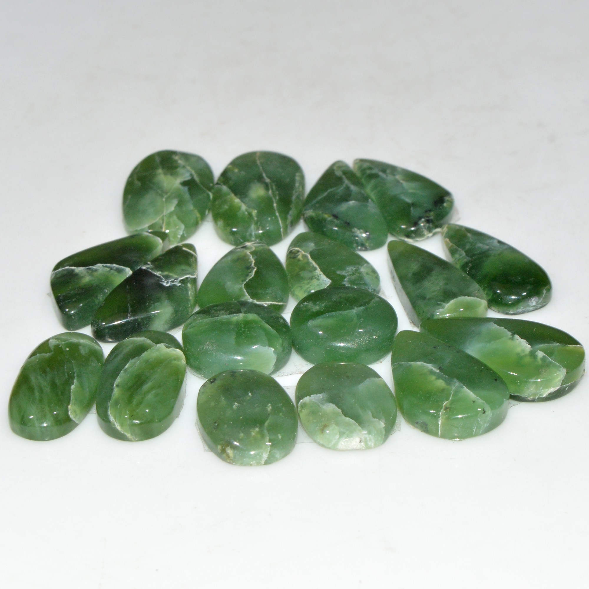 9 Pairs 125 Cts Natural Serpentine Flat Back Loose Gemstone For Crystal Healing And Reiki 20x10 10x10mm 18329