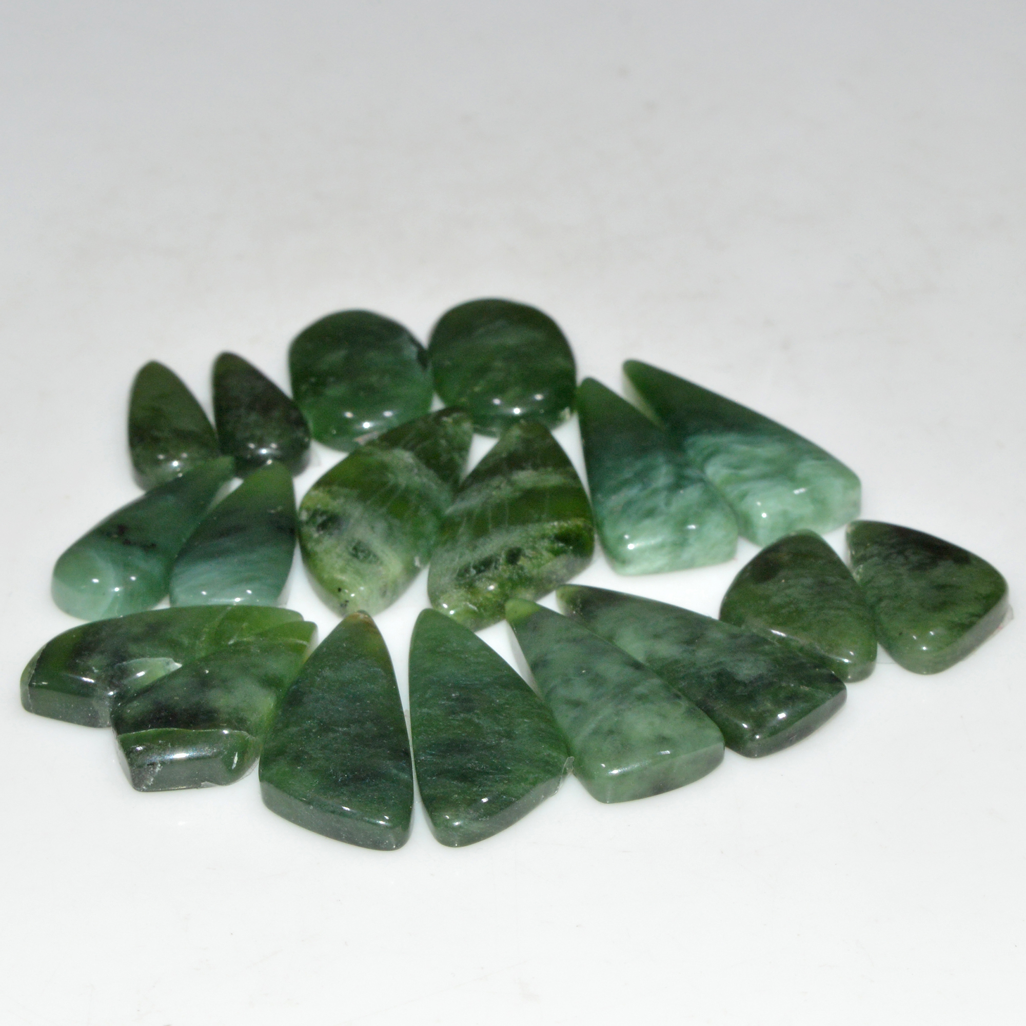 9 Pairs 168 Cts Natural Serpentine Flat Back Loose Gemstone For Crystal Healing And Reiki 30x10 20x10mm 18330