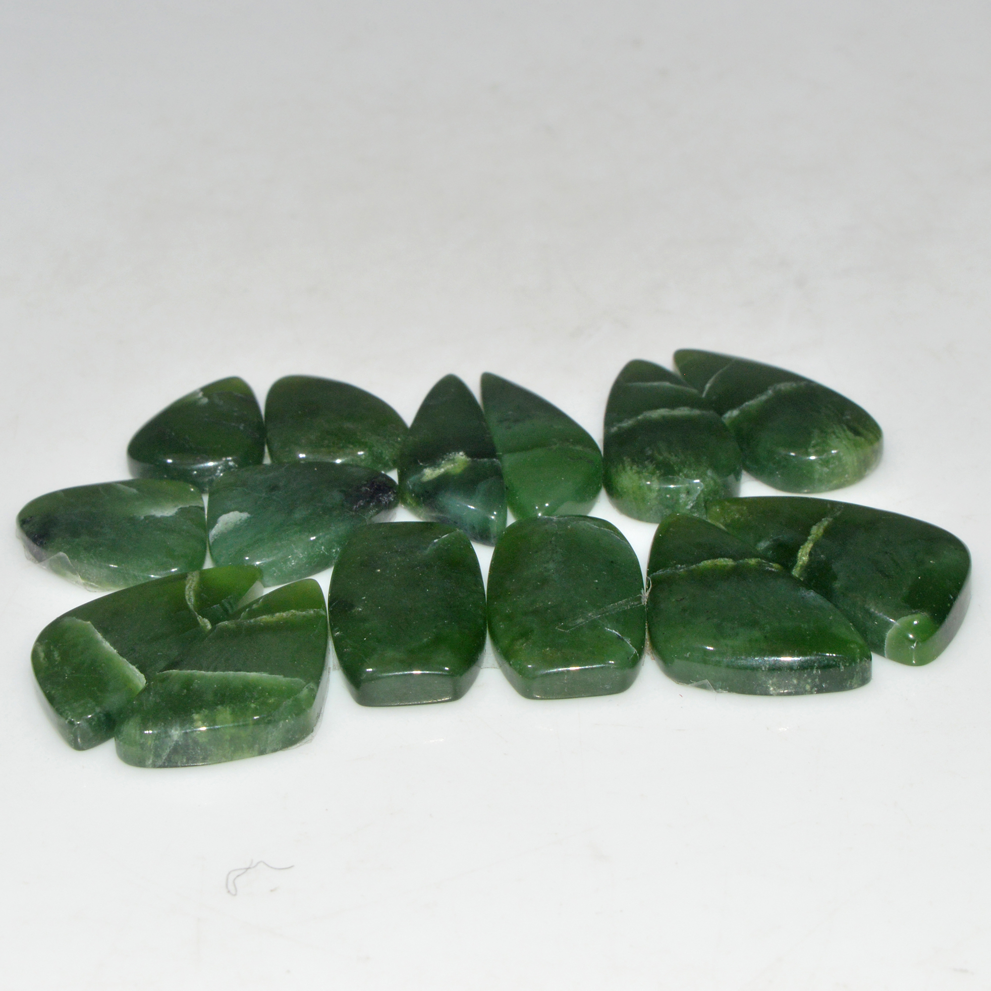 7 Pairs 163 Cts Natural Serpentine Flat Back Loose Gemstone For Crystal Healing And Reiki 26x14 16x10mm 18333