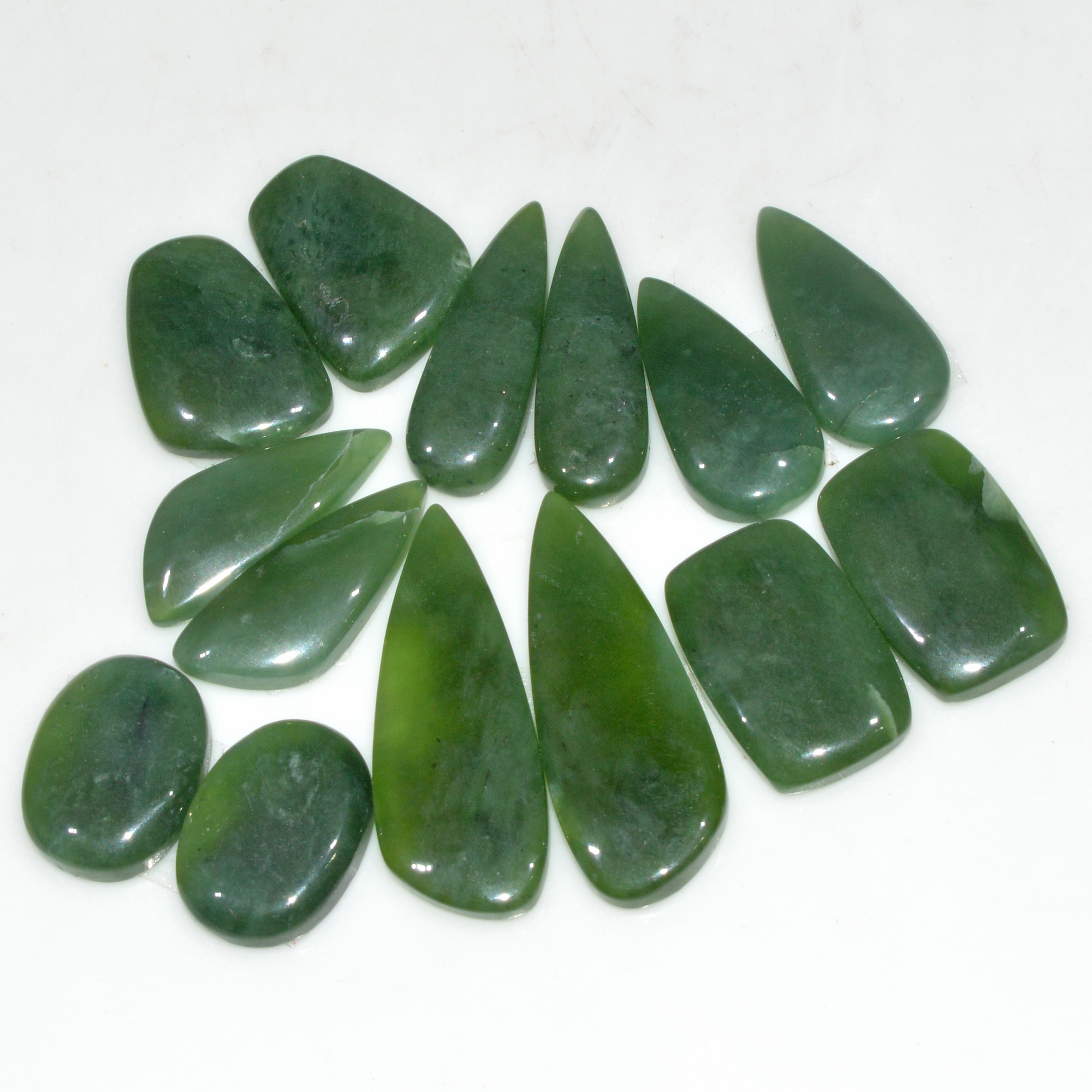 7 Pairs 142 Cts Natural Serpentine Flat Back Loose Gemstone For Crystal Healing And Reiki 32x10 15x11mm 18335