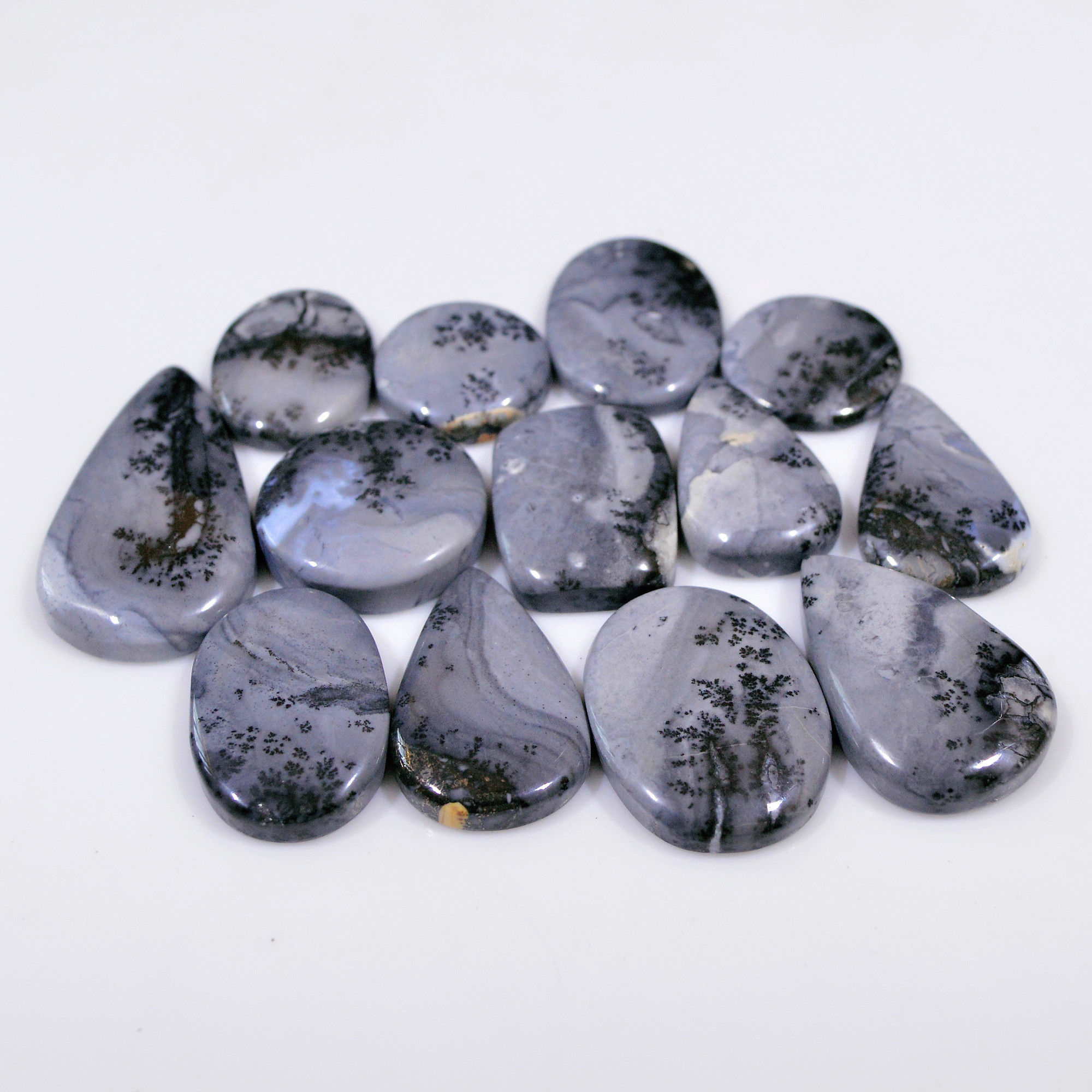 13 Pcs 282 Cts Natural Maligano Jasper Cabochon Jewelry Making Loose Gemstone 35x20 15x15mm 18409