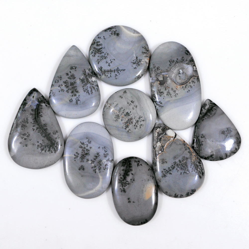 Image of 9 Pcs 333 Cts Natural Maligano Jasper Cabochon Handmade Healing and Reiki Gemstone 39x20 21x21mm #18419