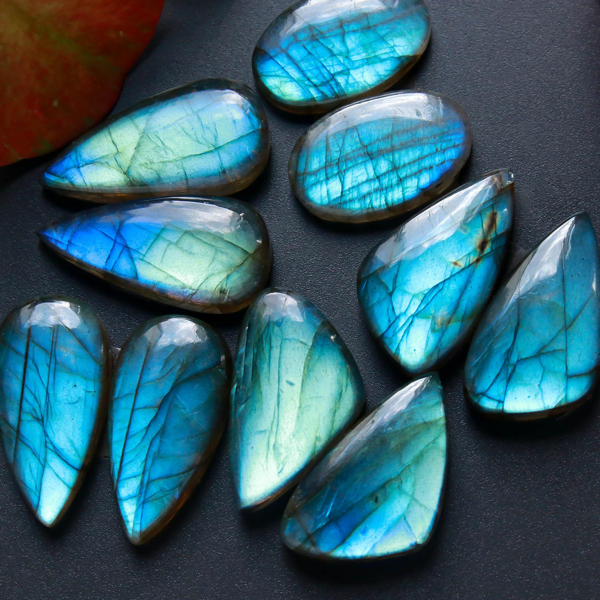 5Pairs 146Cts Natural Labradorite Gemstone Cabochon Pairs Lot 25x10 20x11mm 18481