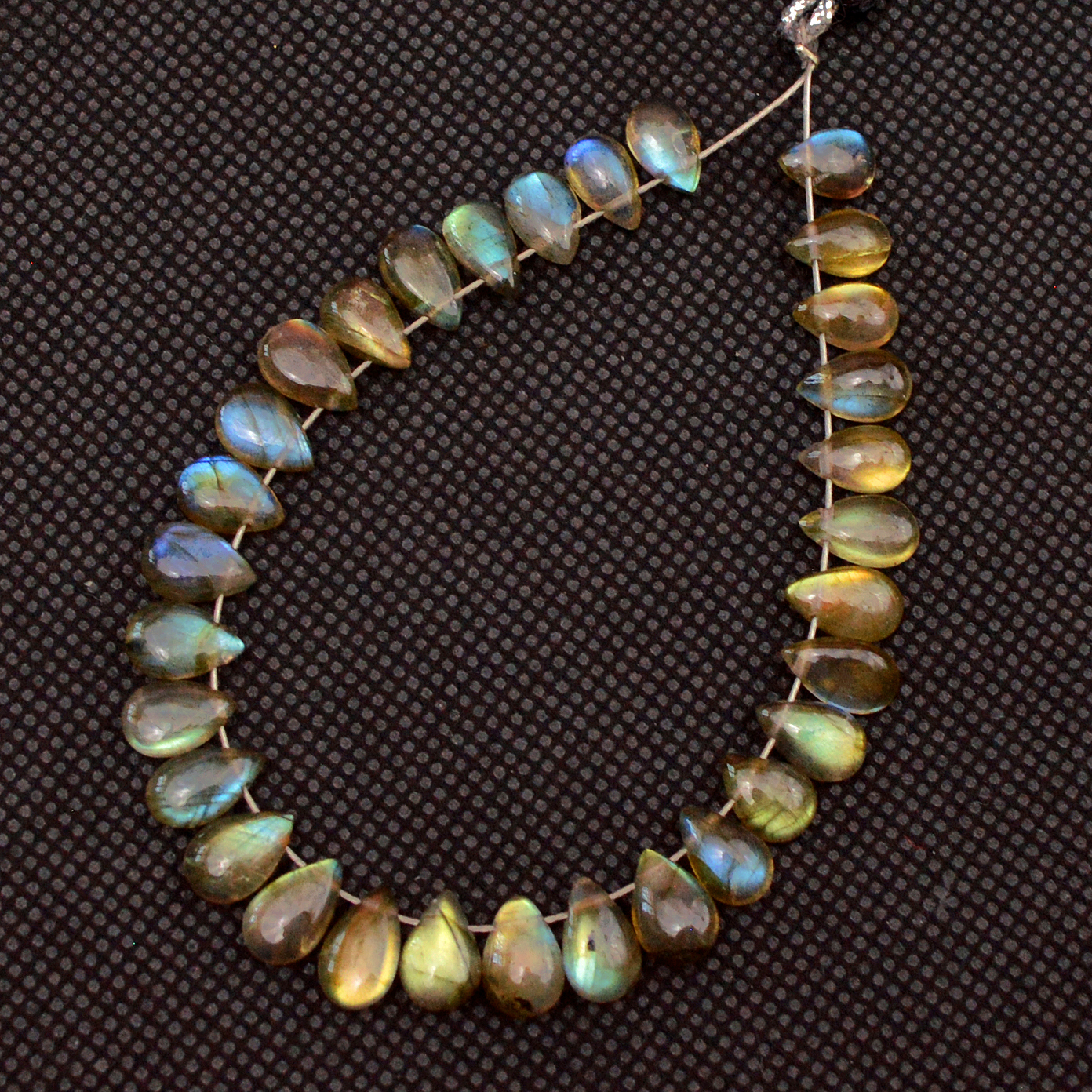 30 Pcs 40 Cts Natural Labradorite Loose Briolette Gemstone Lot 9x4 mm 18567