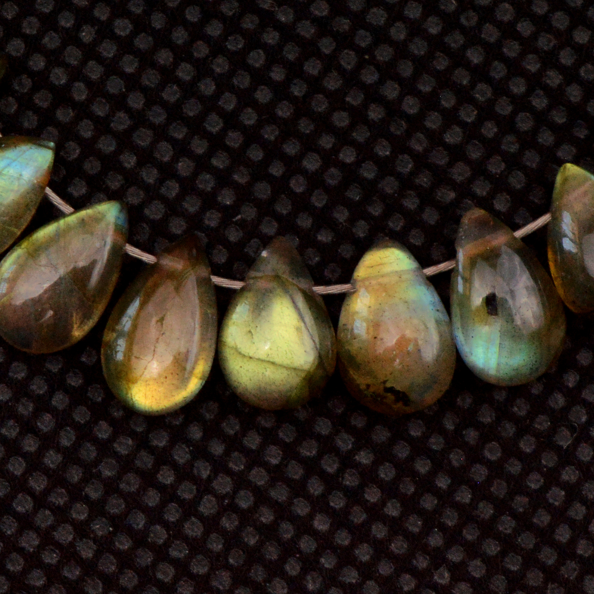 30 Pcs 40 Cts Natural Labradorite Loose Briolette Gemstone Lot 9x4 mm 18567