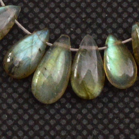 28 Pcs 41 Cts Natural Labradorite Side Drill Tear Drop Briolette Healing Crystal 10x5 6x4mm 18597