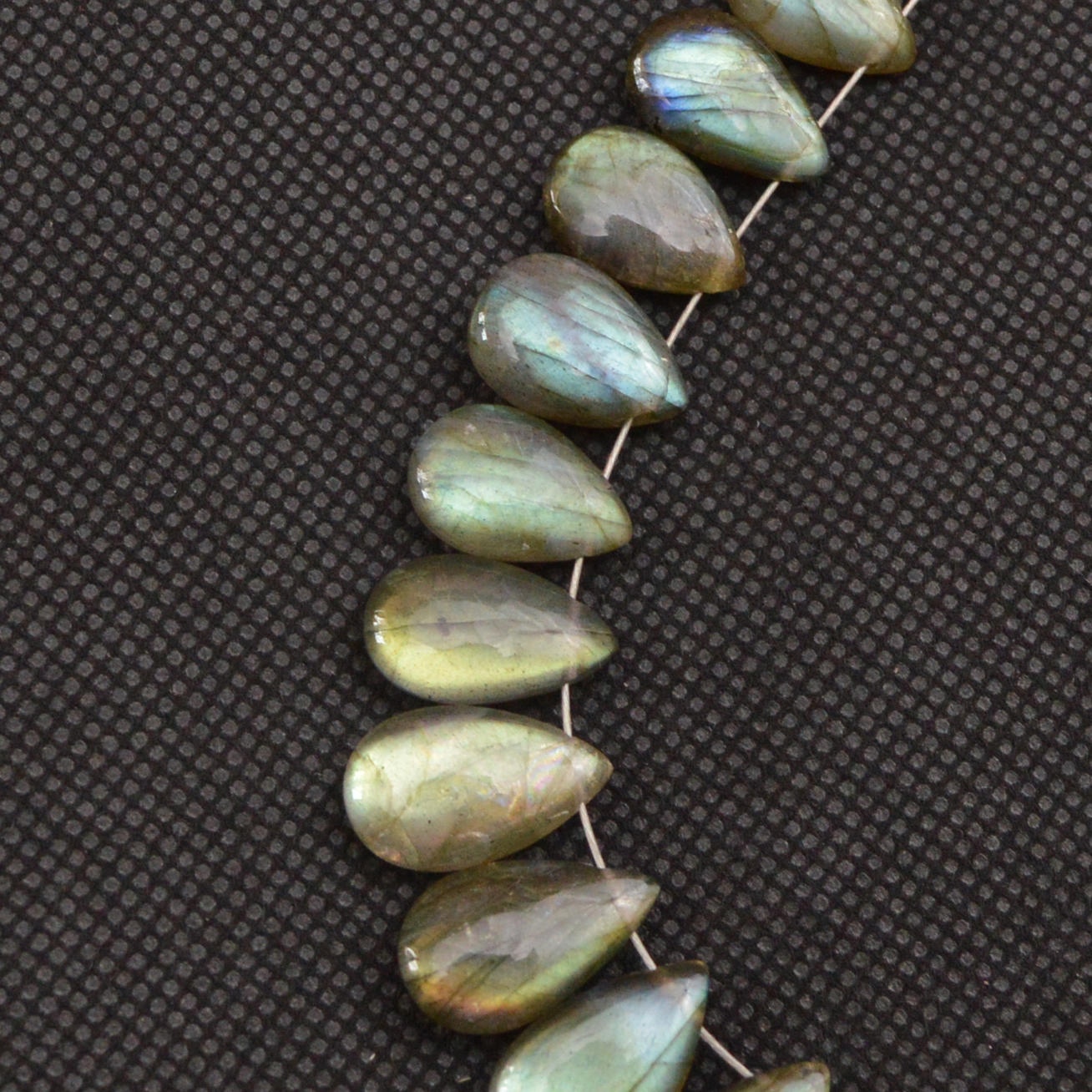 25 Pcs 122 Cts Natural Labradorite Side Drill Briolette Handmade Jewelry Supplies 20x9 10x9mm 18616