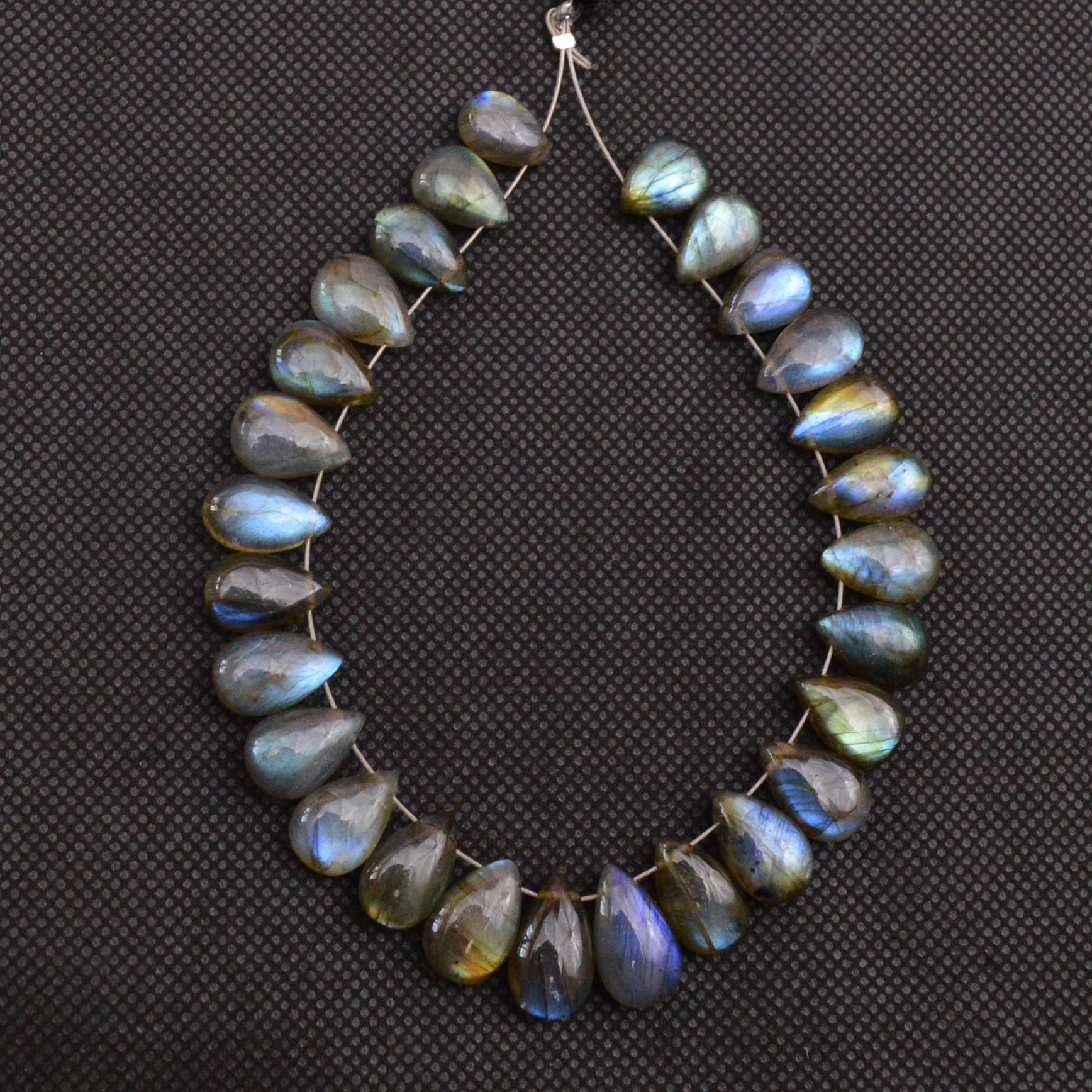 27 Pcs 116 Cts Natural Labradorite Side Drill Tear Drop Briolette Healing Crystal 12x7 9x5mm 18665