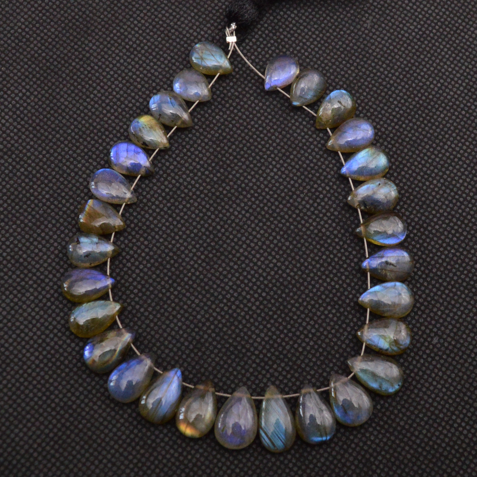 29 Pcs 101 Cts Natural Labradorite Side Drill Tear Drop Briolette Healing Crystal 14x6 9x6mm 18669