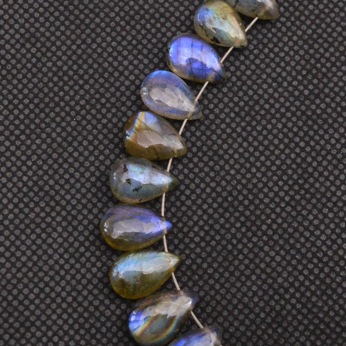 29 Pcs 101 Cts Natural Labradorite Side Drill Tear Drop Briolette Healing Crystal 14x6 9x6mm 18669
