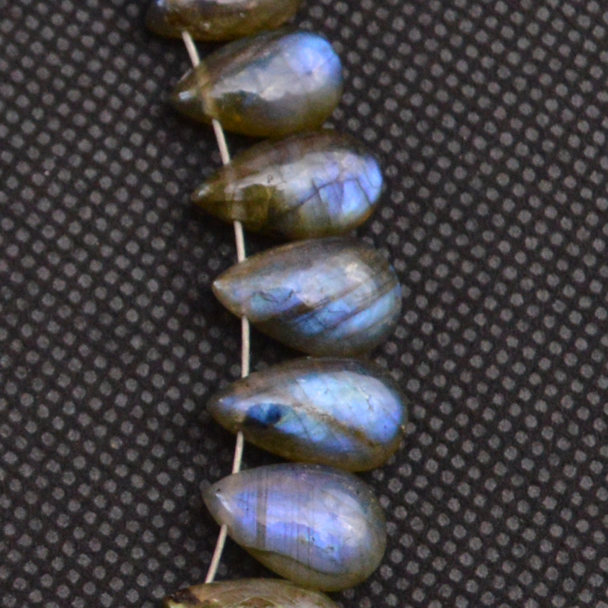 29 Pcs 112 Cts Natural Labradorite Side Drill Tear Drop Briolette Healing Crystal 12x8 9x5mm 18672