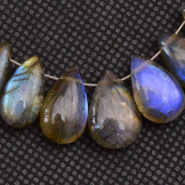 29 Pcs 112 Cts Natural Labradorite Side Drill Tear Drop Briolette Healing Crystal 12x8 9x5mm 18672