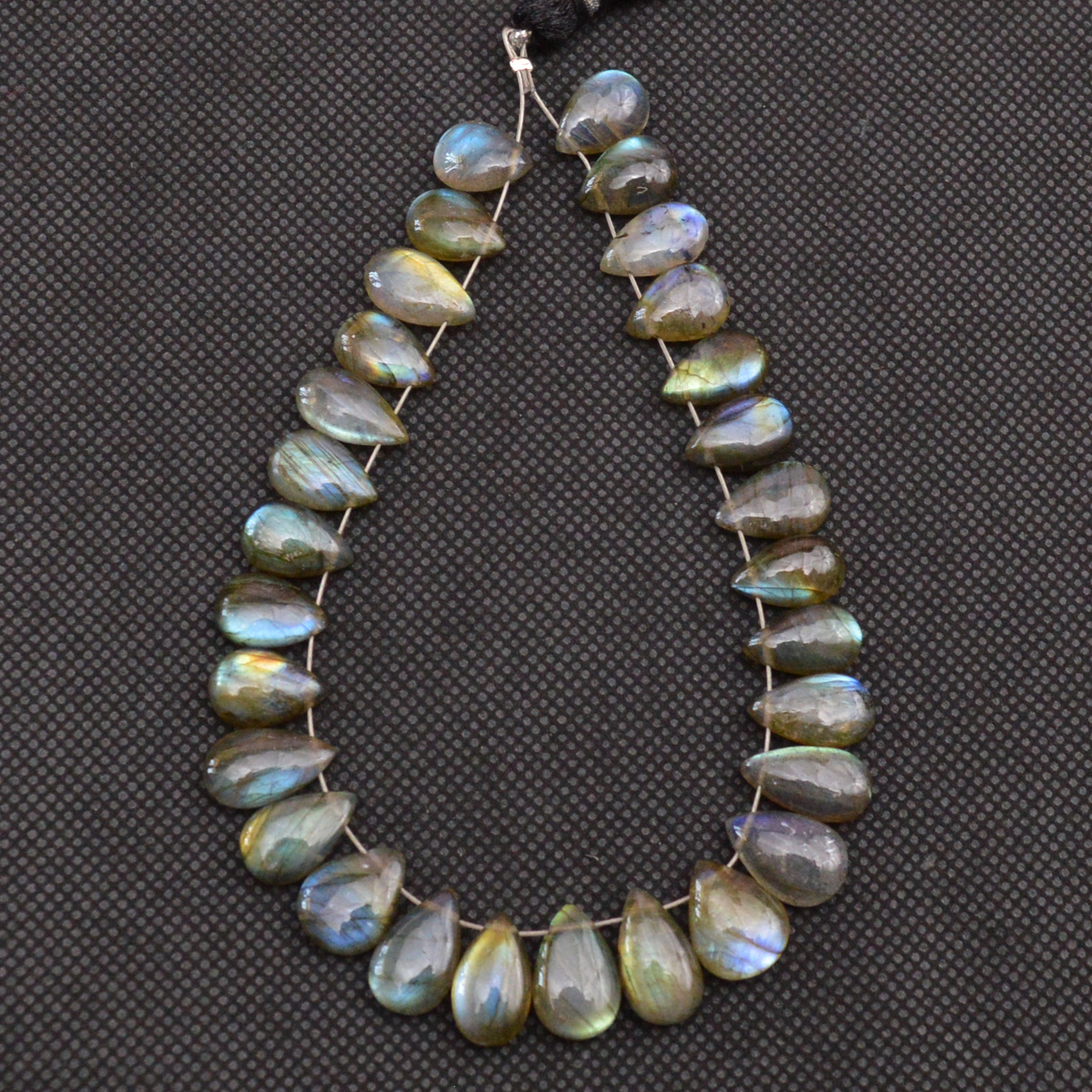29 Pcs 99 Cts Natural Labradorite Side Drill Tear Drop Briolette Healing Crystal 12x6 10x6mm 18673