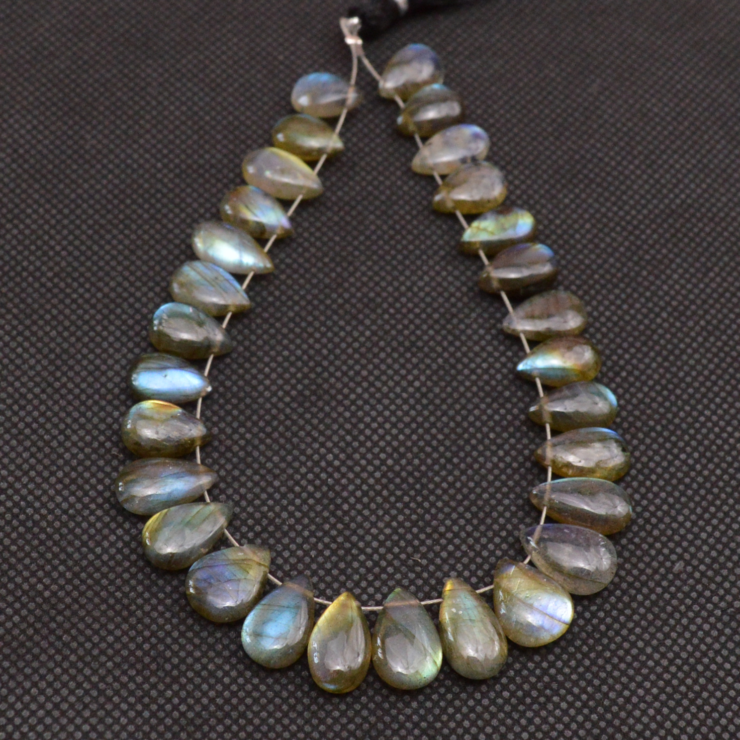 29 Pcs 99 Cts Natural Labradorite Side Drill Tear Drop Briolette Healing Crystal 12x6 10x6mm 18673
