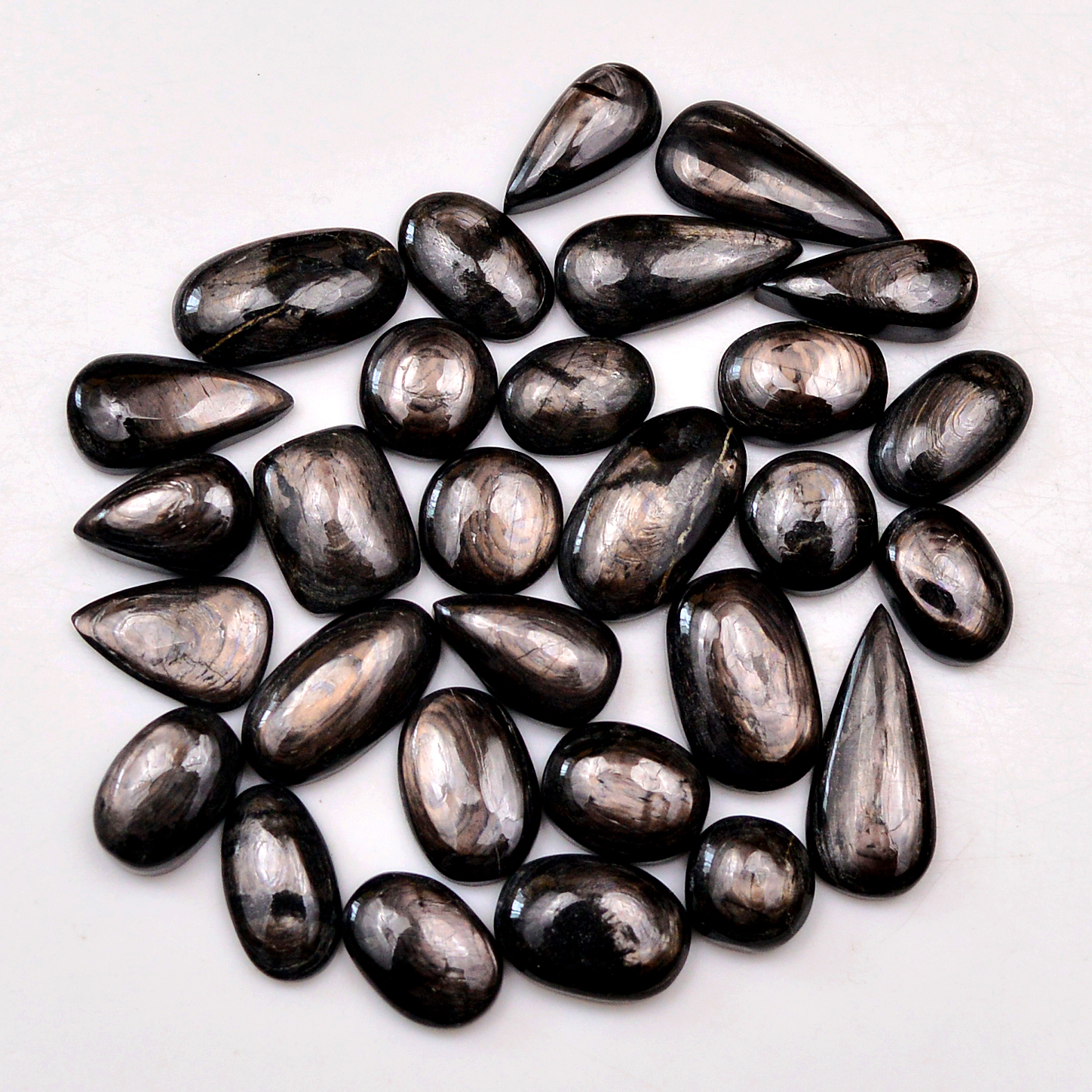 29 Pcs 138 Cts Natural Hypersthene Gemstone Cabochon Lot 20X8 9X9mm 18920