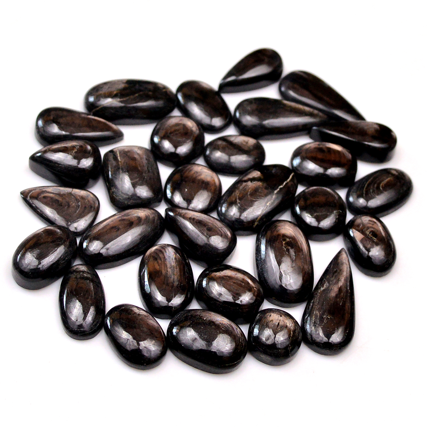 29 Pcs 138 Cts Natural Hypersthene Gemstone Cabochon Lot 20X8 9X9mm 18920
