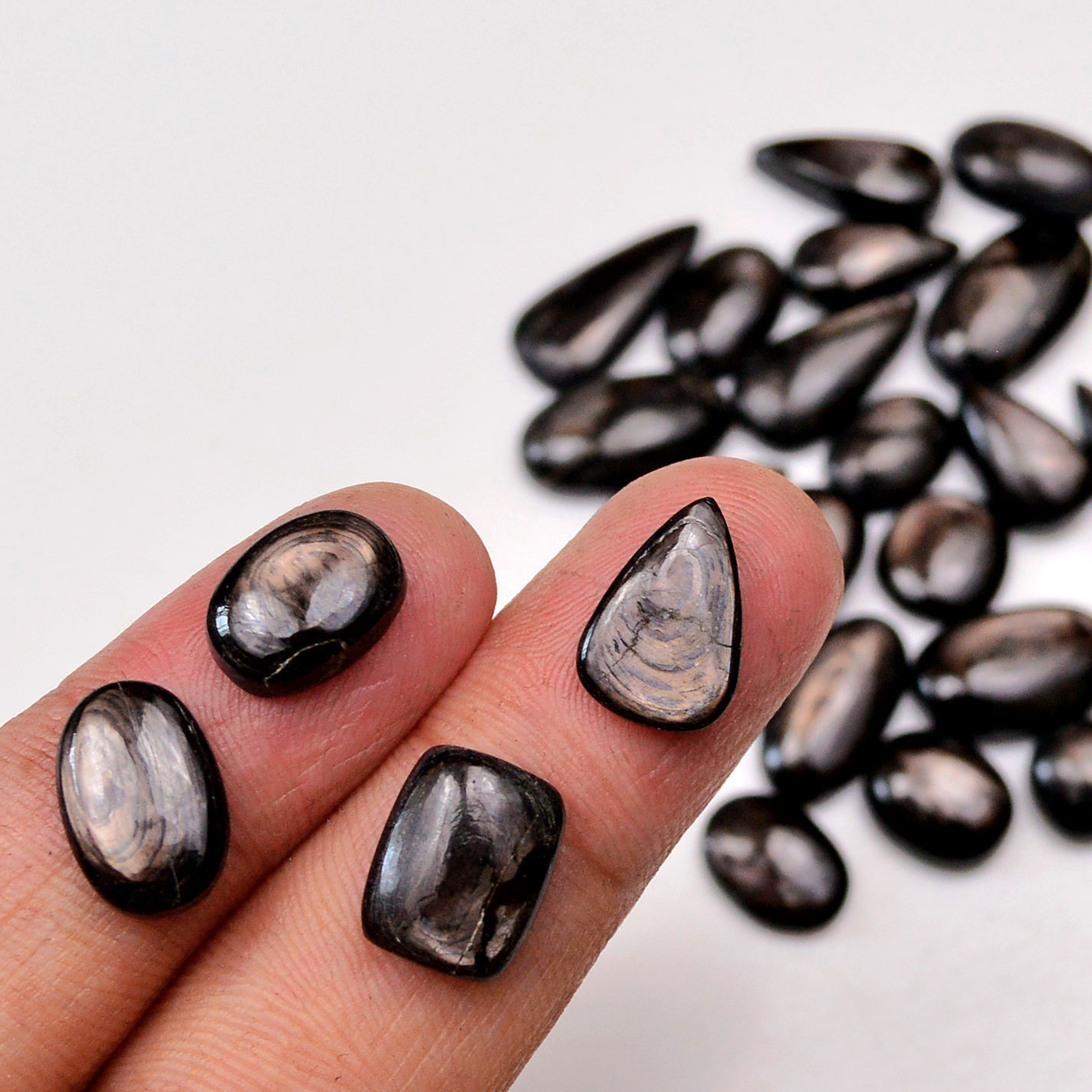 29 Pcs 138 Cts Natural Hypersthene Gemstone Cabochon Lot 20X8 9X9mm 18920
