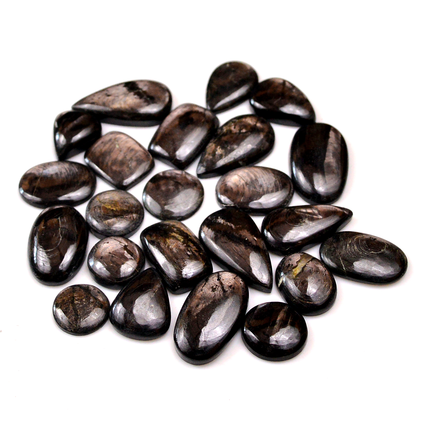 23 Pcs 142 Cts Natural Hypersthene Gemstone Cabochon Lot 21X11 10X10mm 18922