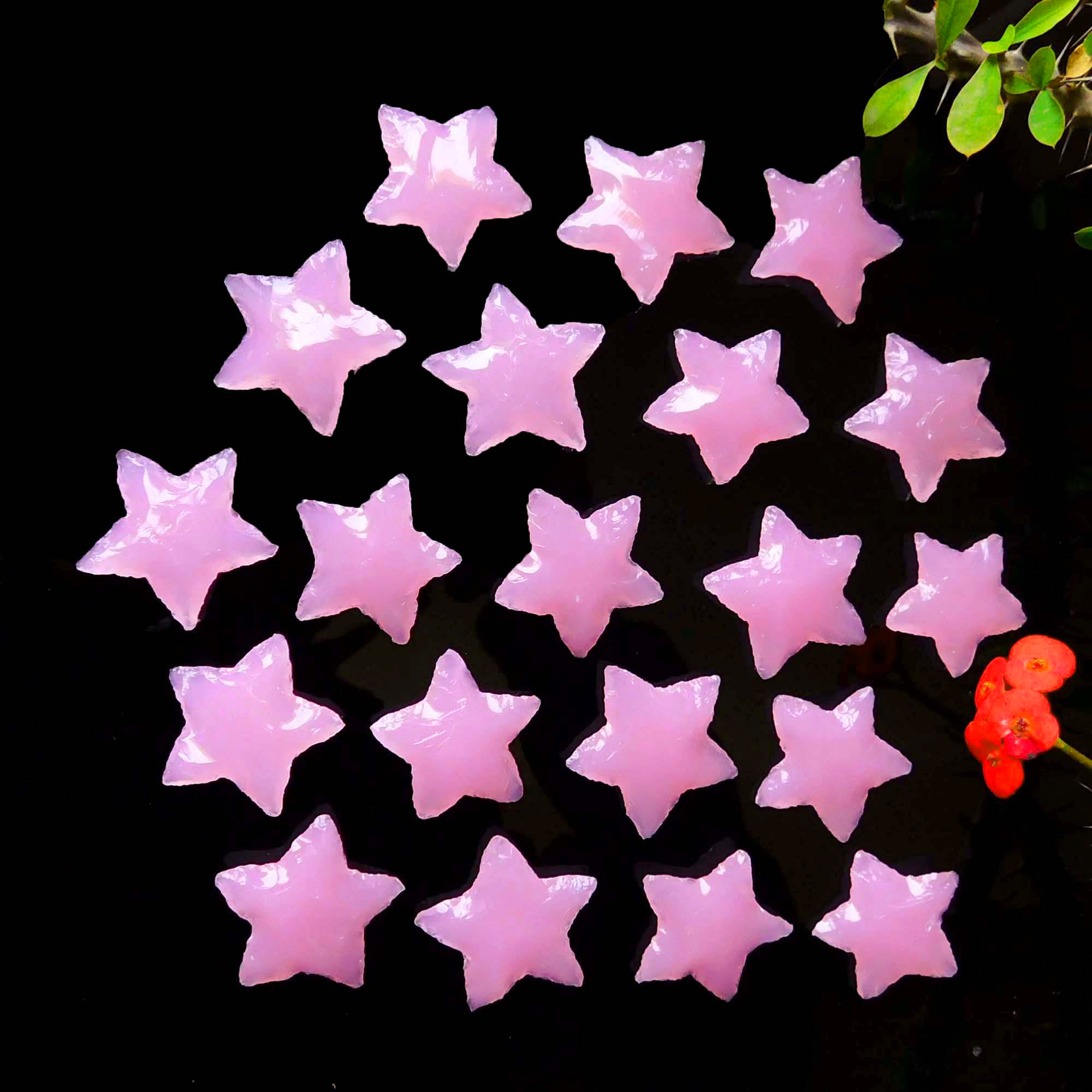 Rose Quartz Star Carving