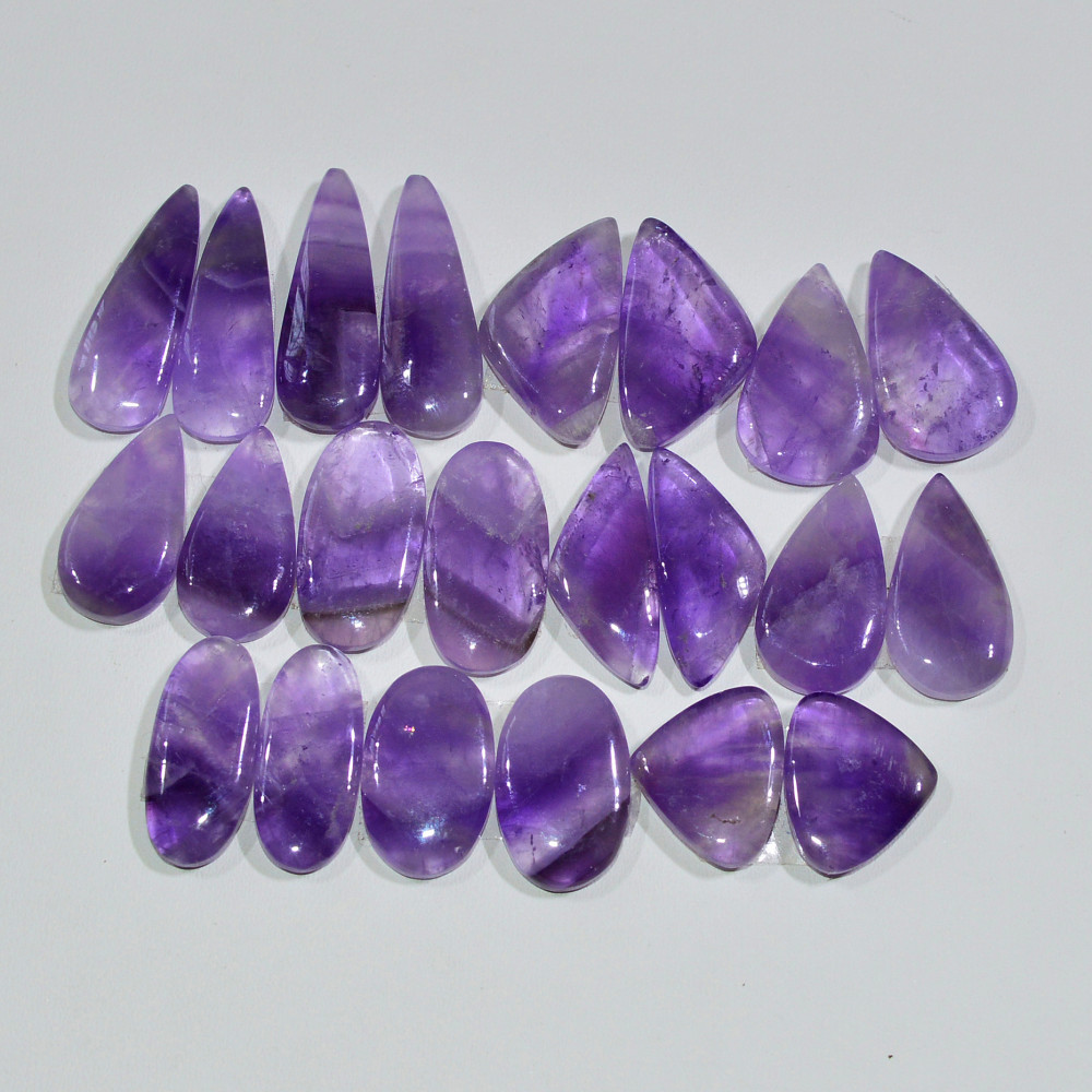Image of 11 Pair 141 Cts Natural Purple Amethyst Cabochon Pair Loose Gemstone Wholesale Lot Jewelry Making 21x5 11x9mm #19538