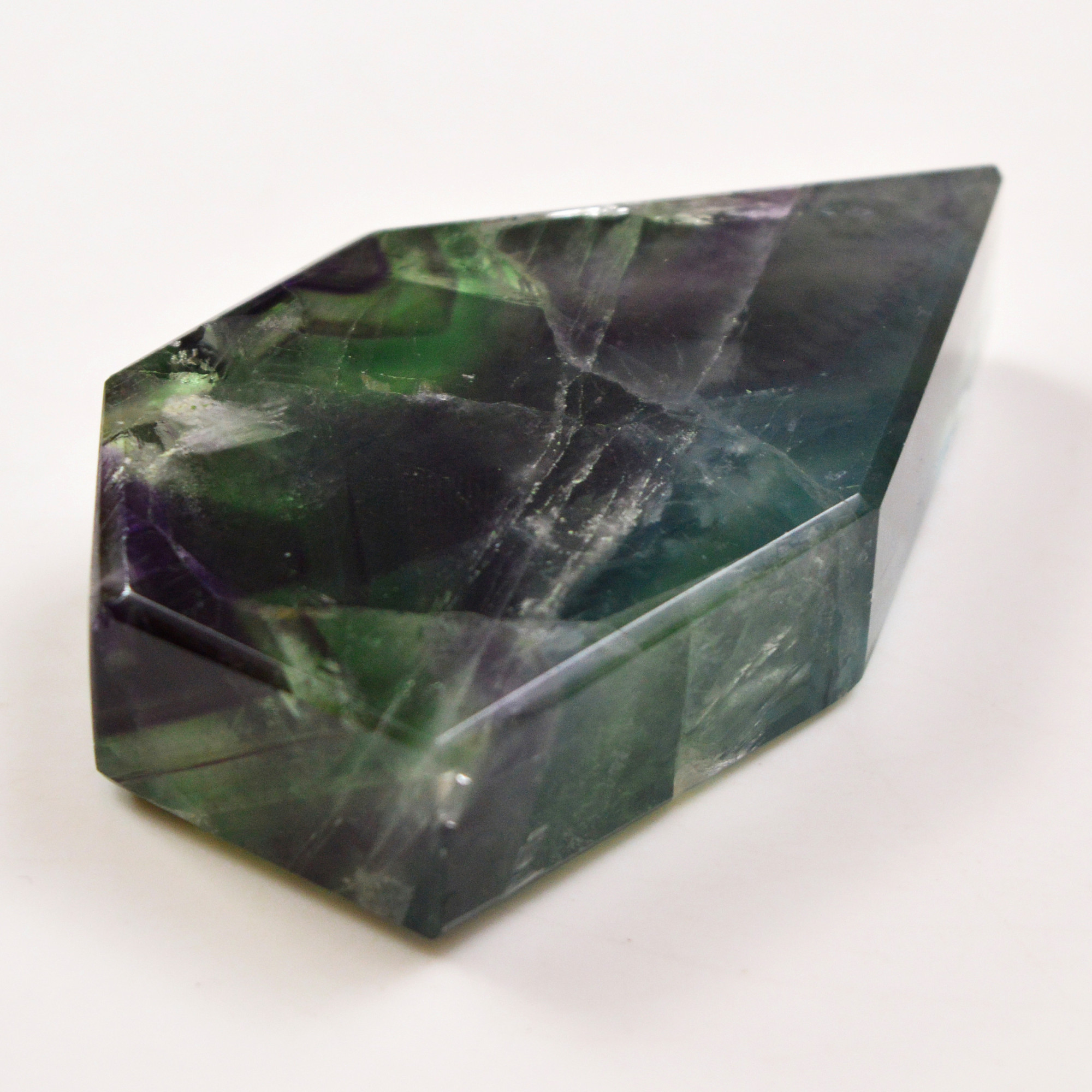 1 Pcs 571 Cts  Natural Fluorite Slice Loose Gemstone for jewellery making 72x42 54x32mm 19628