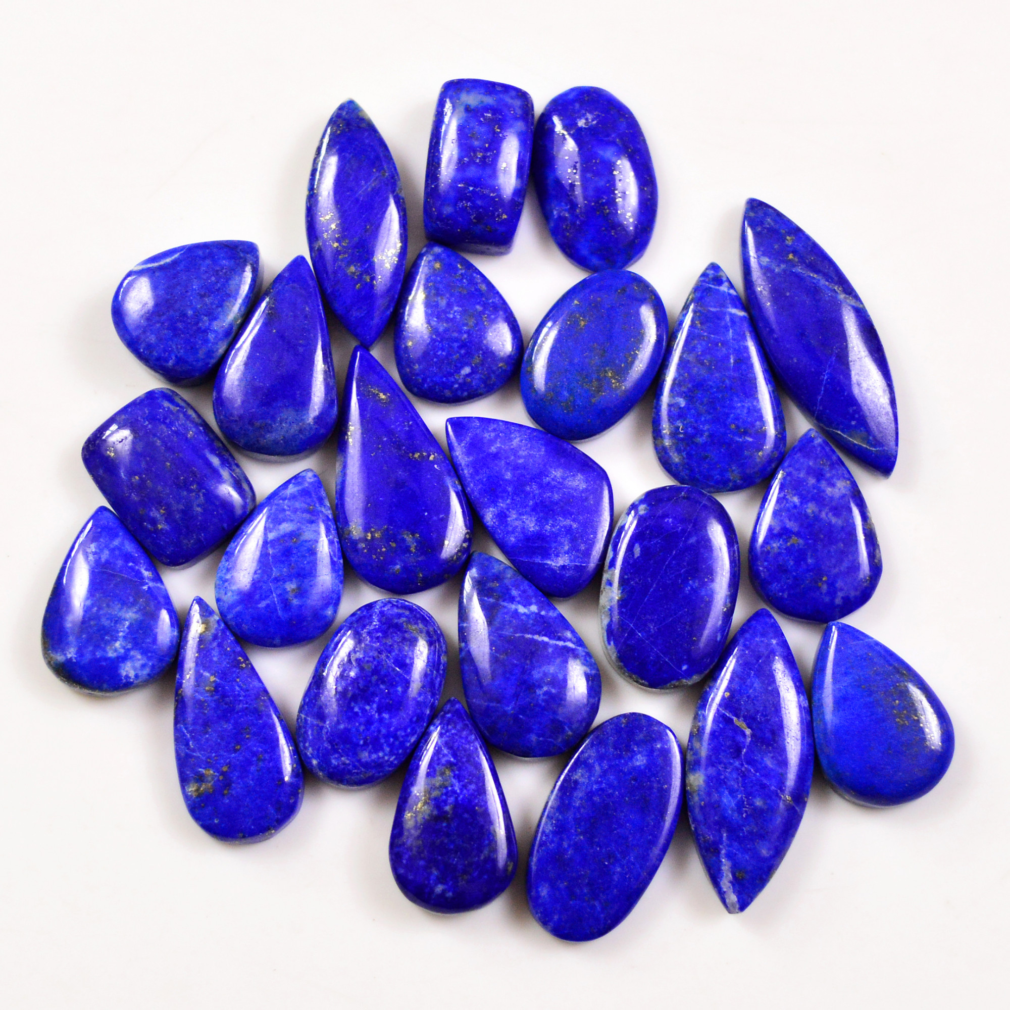 23 Pcs 150 Cts Natural Lapis Cabochons Gemstone Lot for jewellery making 23x10 15x10mm 19658