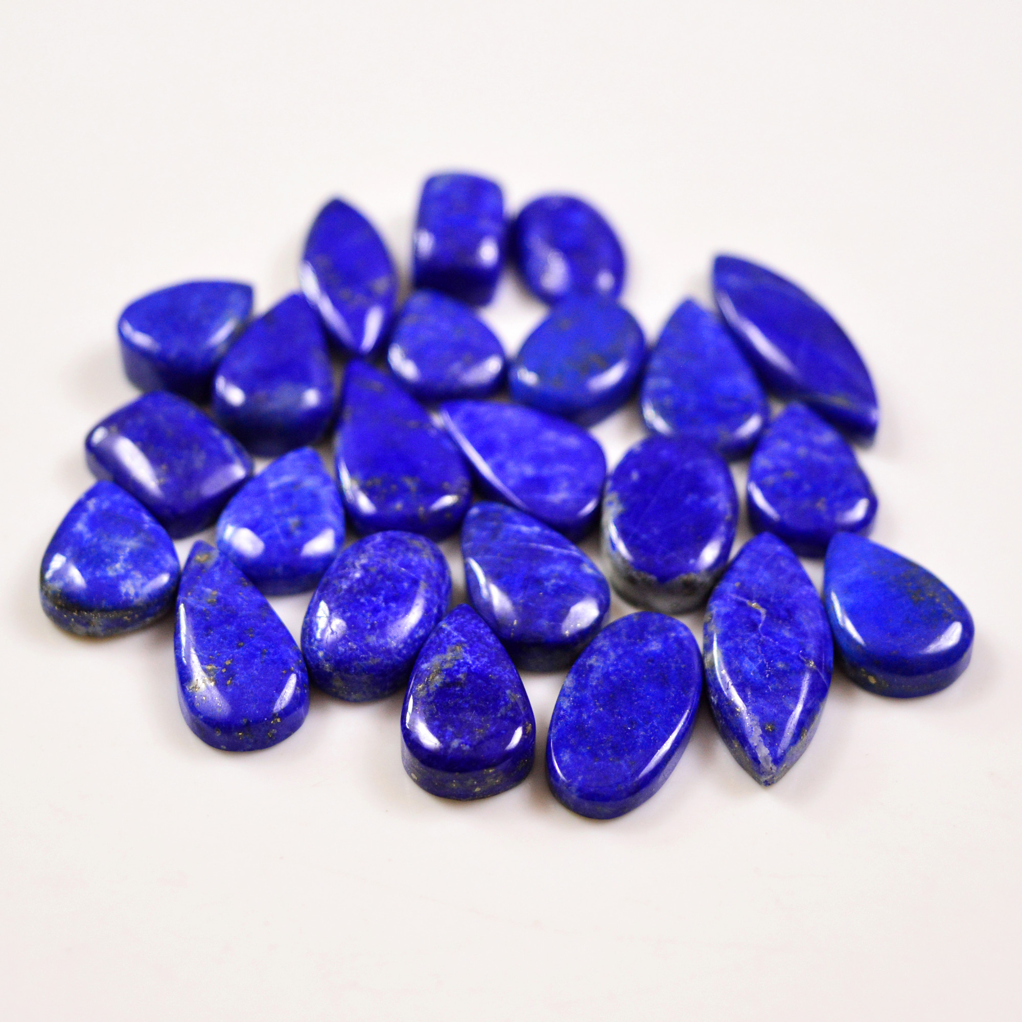 23 Pcs 150 Cts Natural Lapis Cabochons Gemstone Lot for jewellery making 23x10 15x10mm 19658