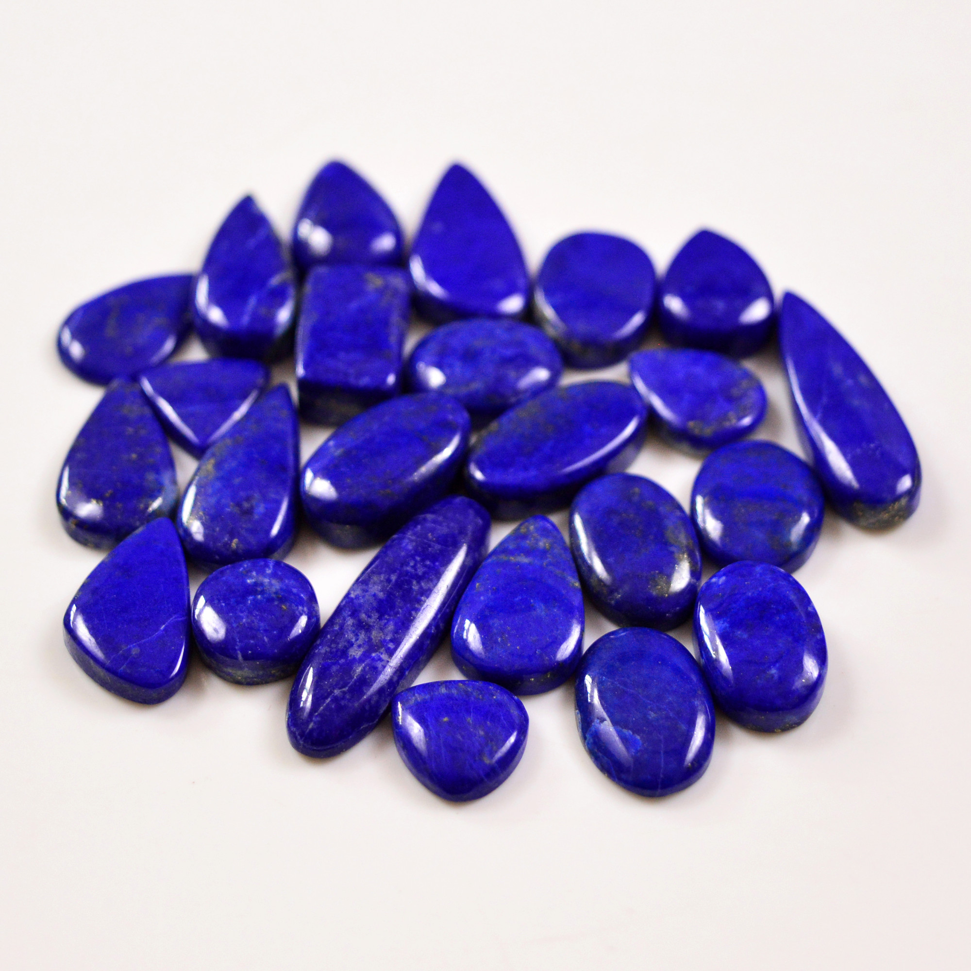 24 Pcs 151 Cts Natural Lapis Cabochons Gemstone Lot for jewellery making 25x8 10x11mm 19659