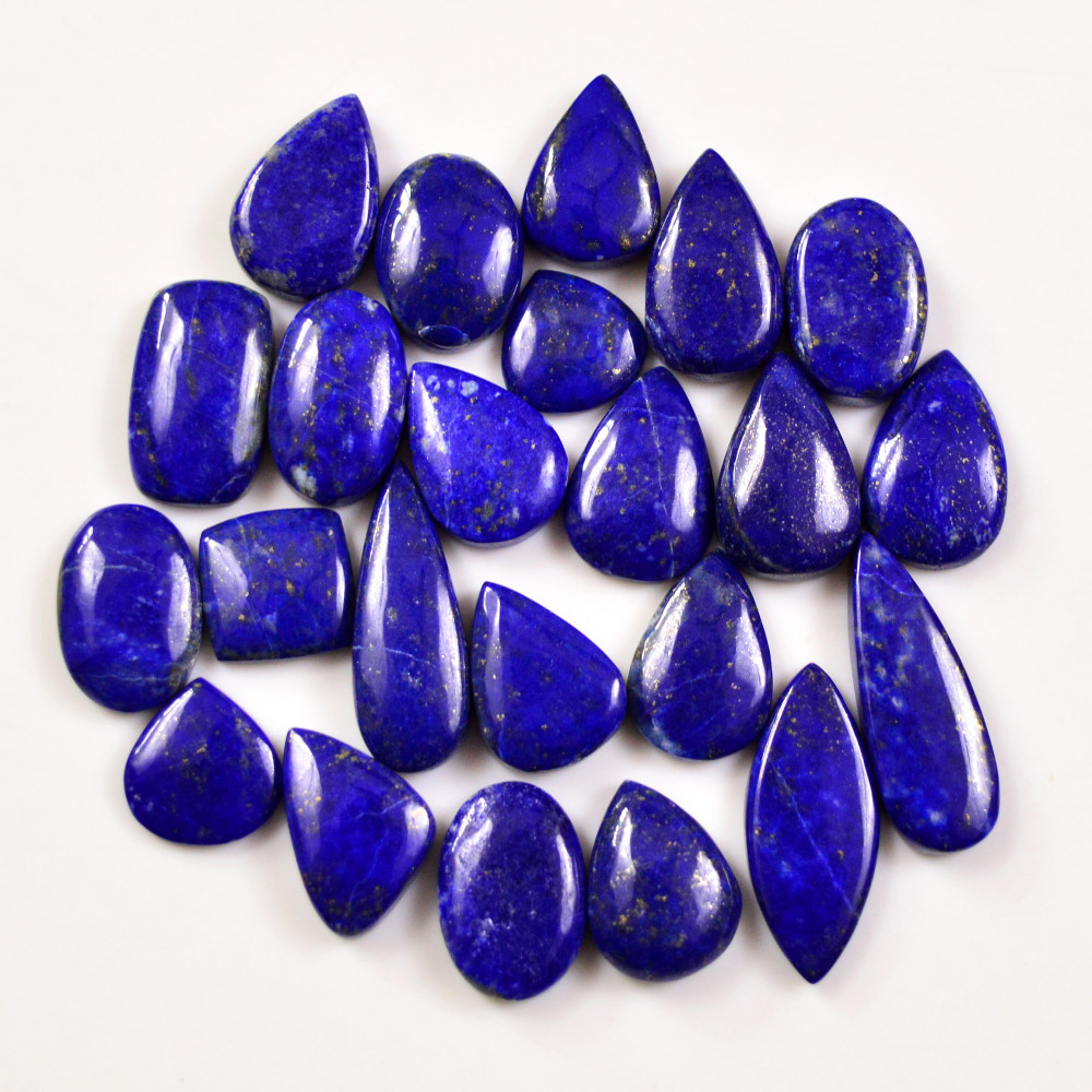 Image of 23 Pcs 136 Cts Natural Lapis Cabochons Gemstone Lot for jewellery making 23x8 11x11mm #19661