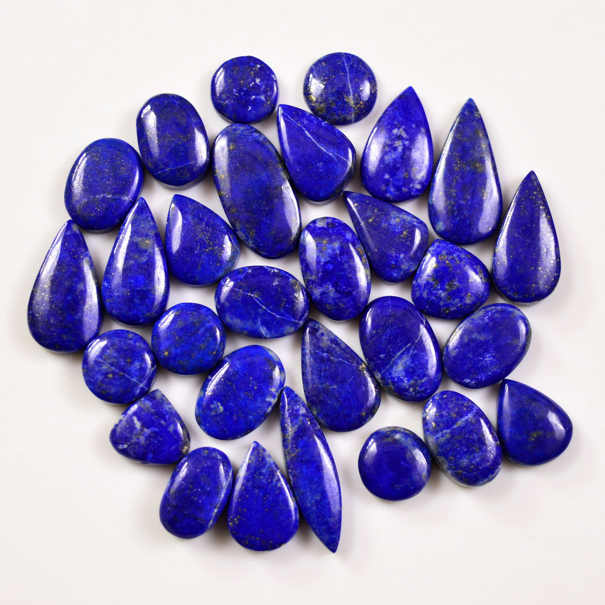 29 Pcs 182 Cts Natural Lapis Cabochons Gemstone Lot for jewellery making 22x11 10x10mm 19662