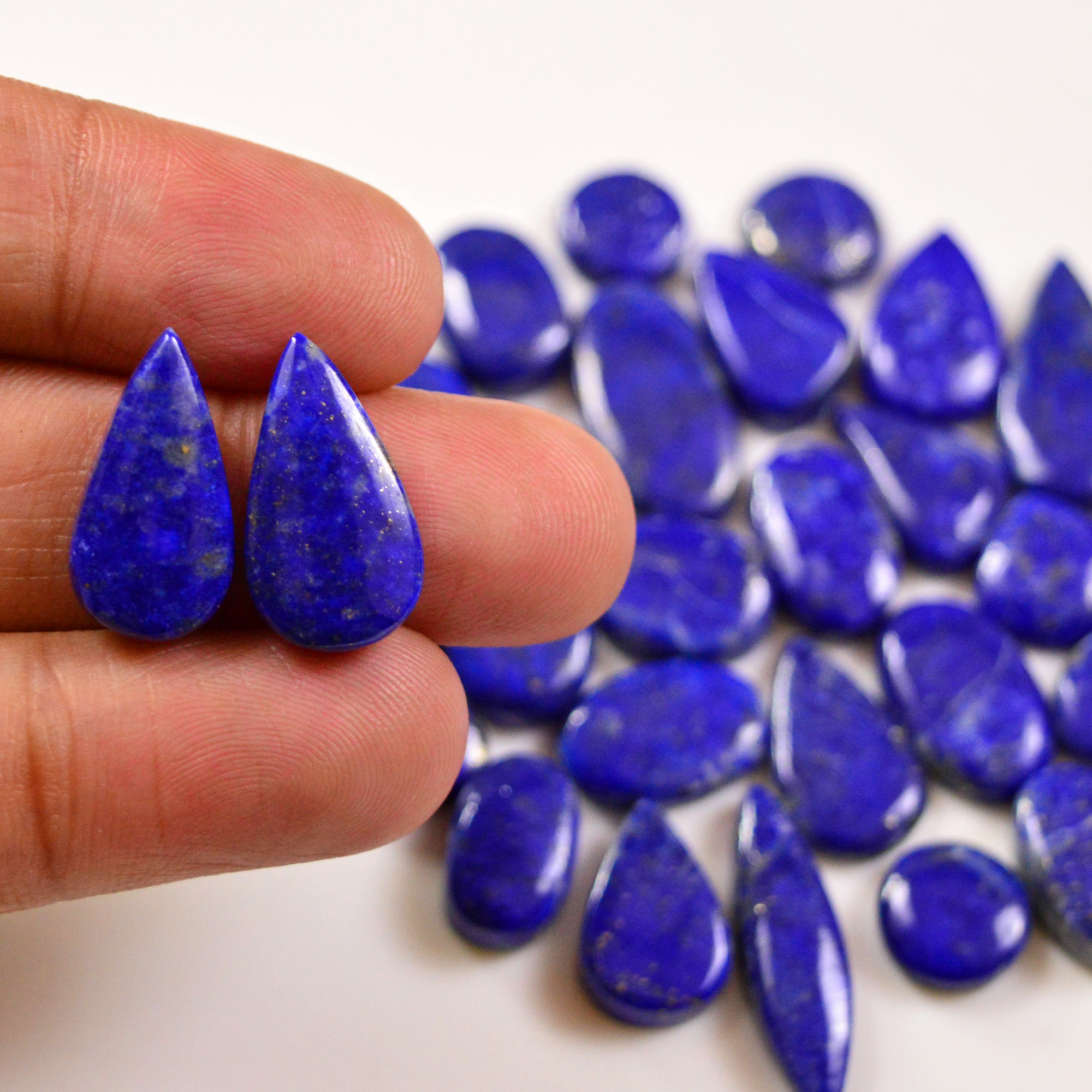 29 Pcs 182 Cts Natural Lapis Cabochons Gemstone Lot for jewellery making 22x11 10x10mm 19662
