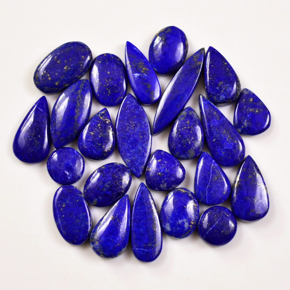 Image of 23 Pcs 145 Cts Natural Lapis Cabochons Gemstone Lot for jewellery making 27x7 10x10mm #19663
